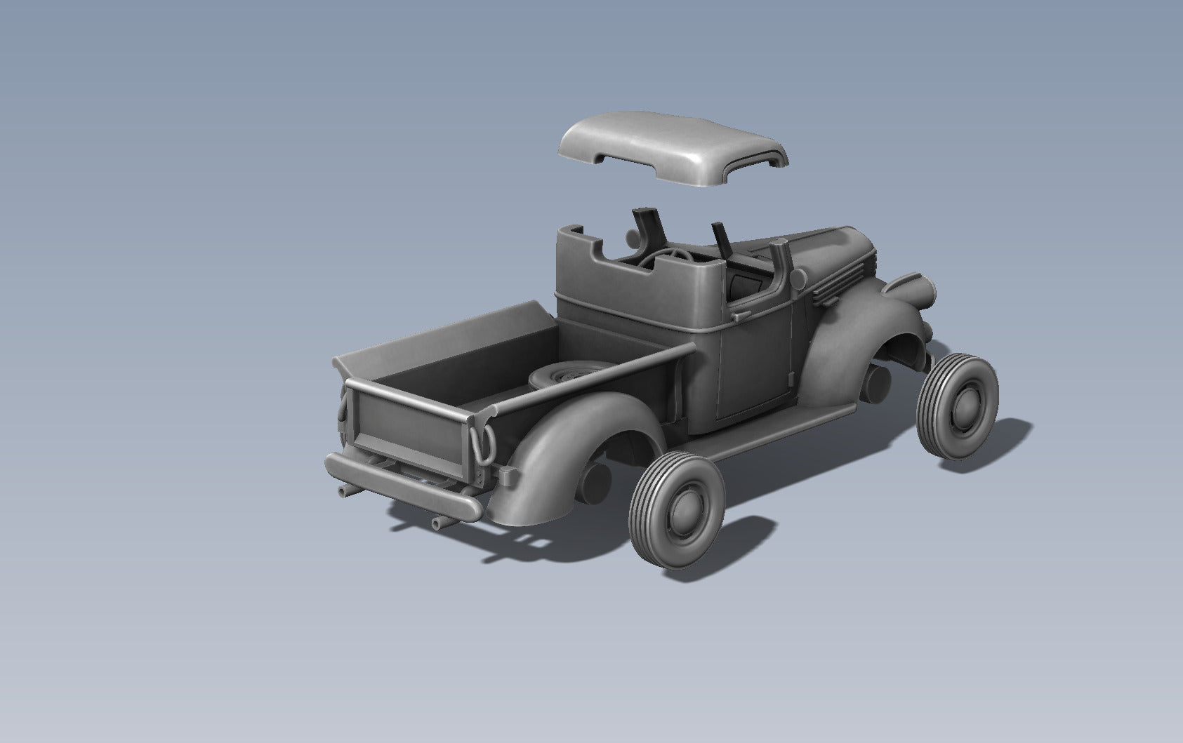 Chevrolet 3100 pickup (1-2 ton) (US, 1942) - US Army - 28mm Scale - Tank - Miniature - wargame3d