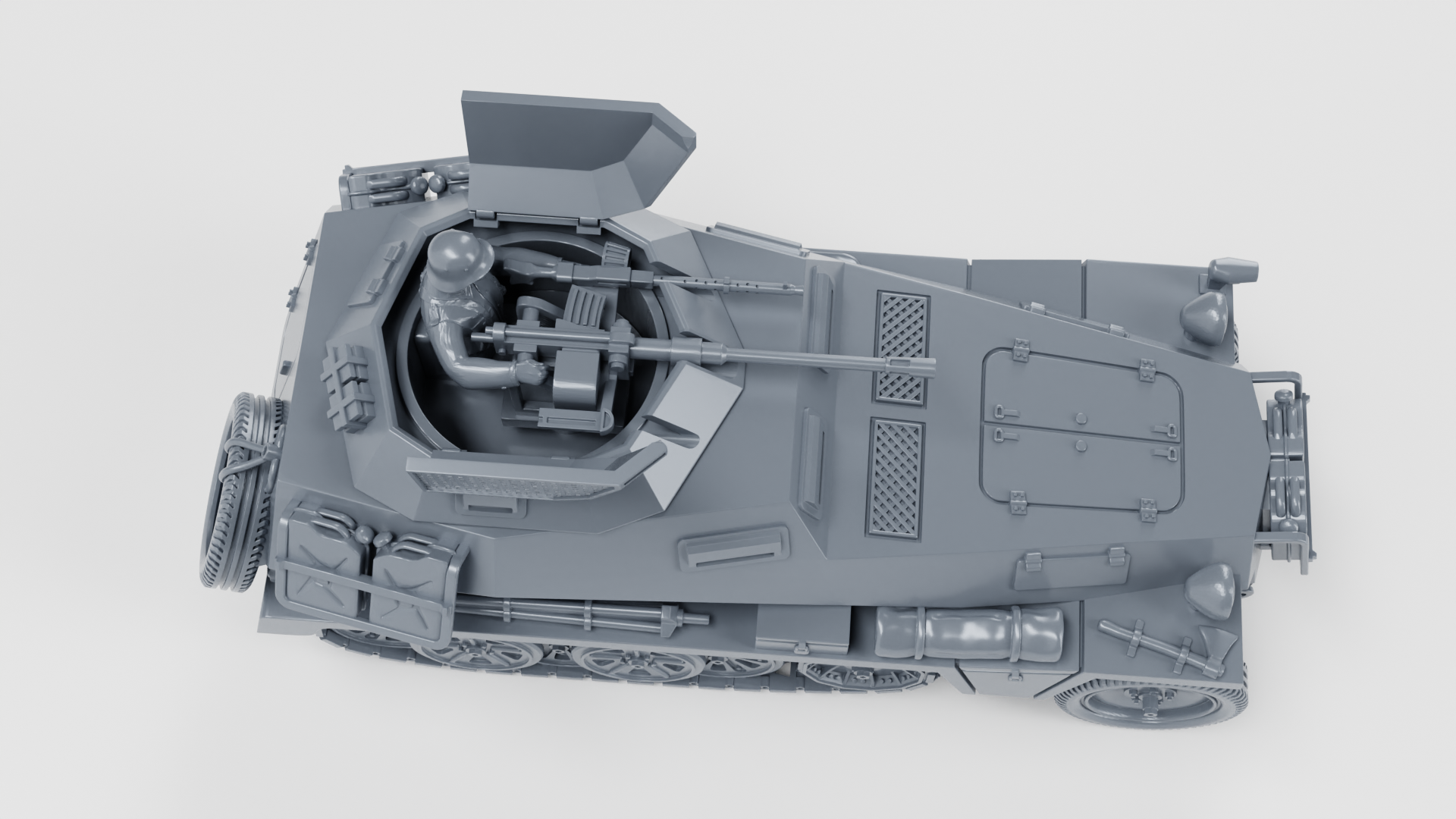Sd.Kfz.250.9 Alte with 2cm Kwk - German Army - 28mm Scale - wargame3d