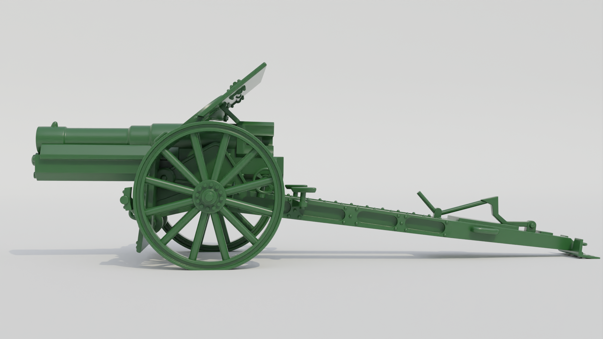 Skoda 14-39 149mm Howitzer - Hungarian Army - 28mm Scale - wargame3d
