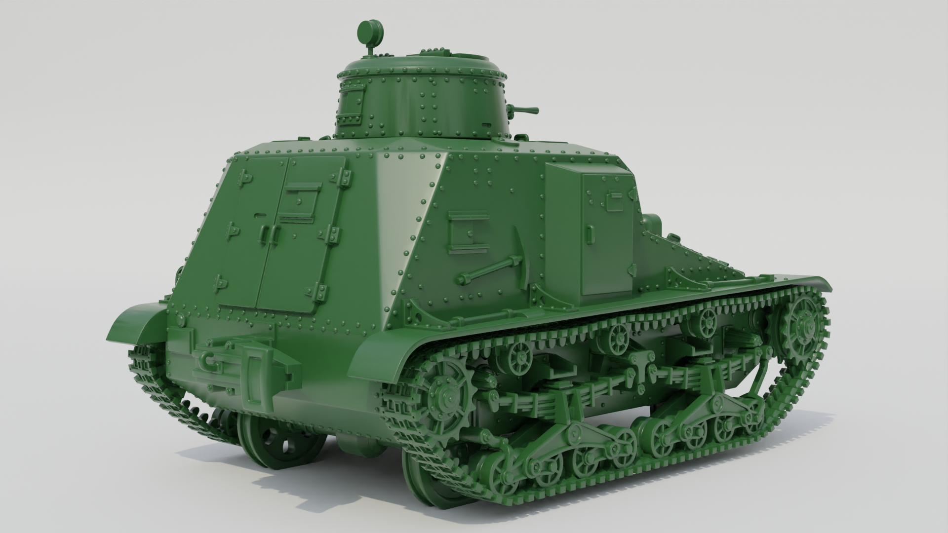 Type 95 So-Ki Armored Railroad Tankette - Japanese Army - 28mm Scale - wargame3d