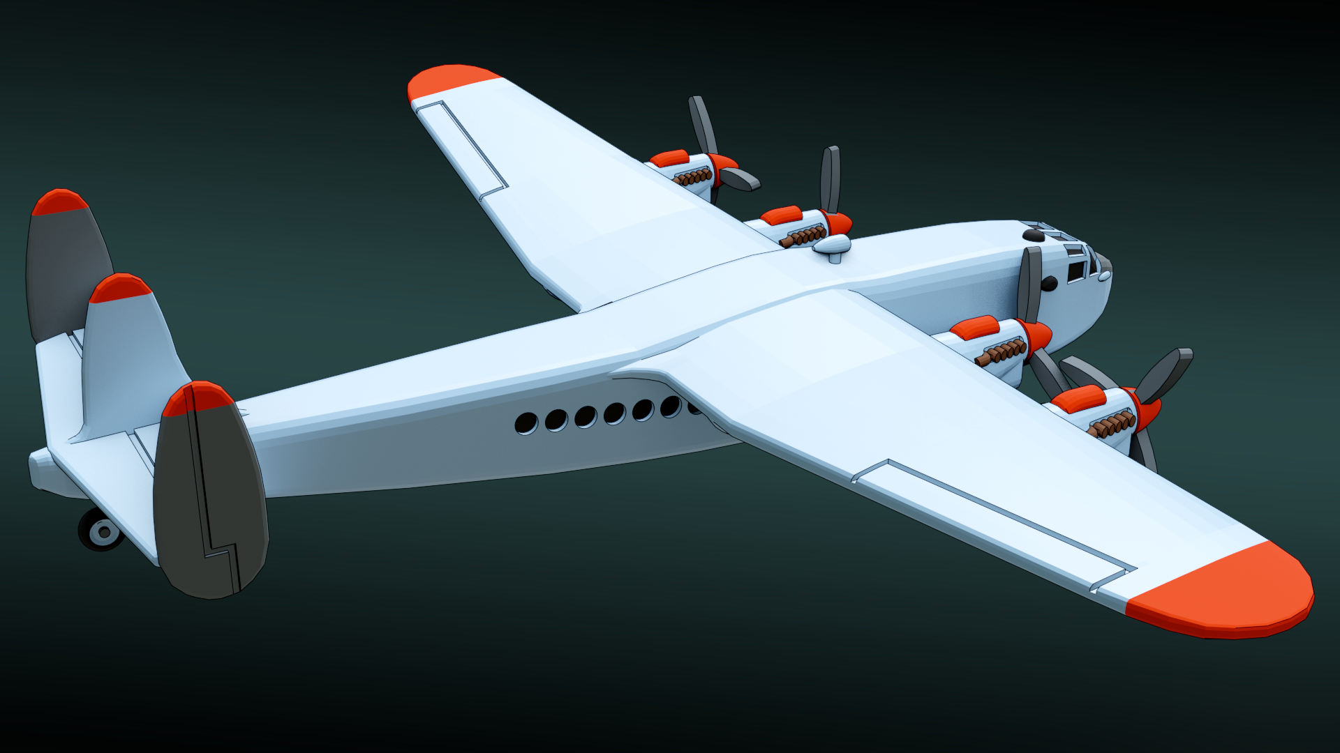 Avro York - Commercial Transcontinental Planes - 1/200 Scale - wargame3d