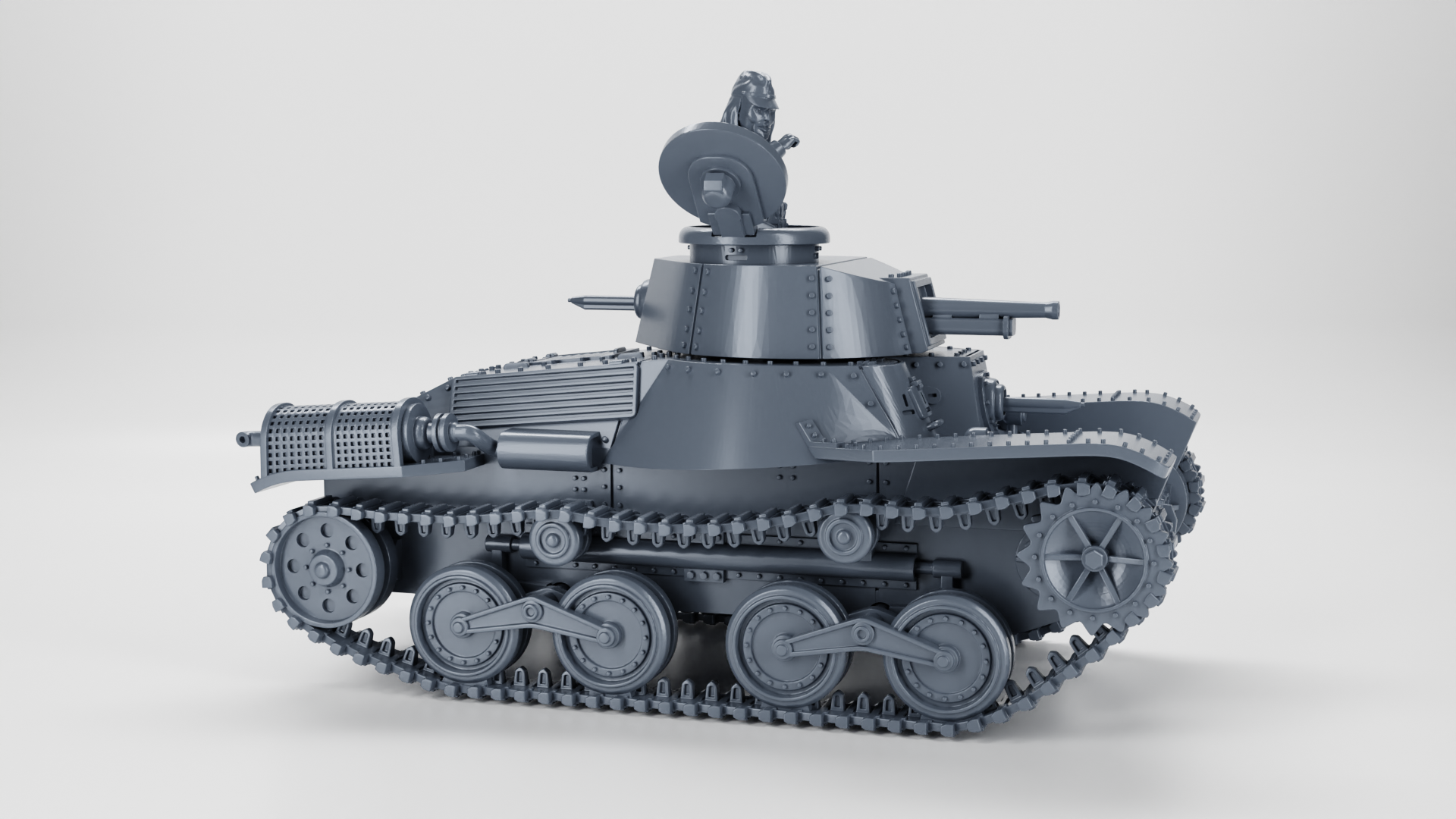 Type 4 Ke-Nu Light Tank - Japanese Army - 28mm Scale - wargame3d