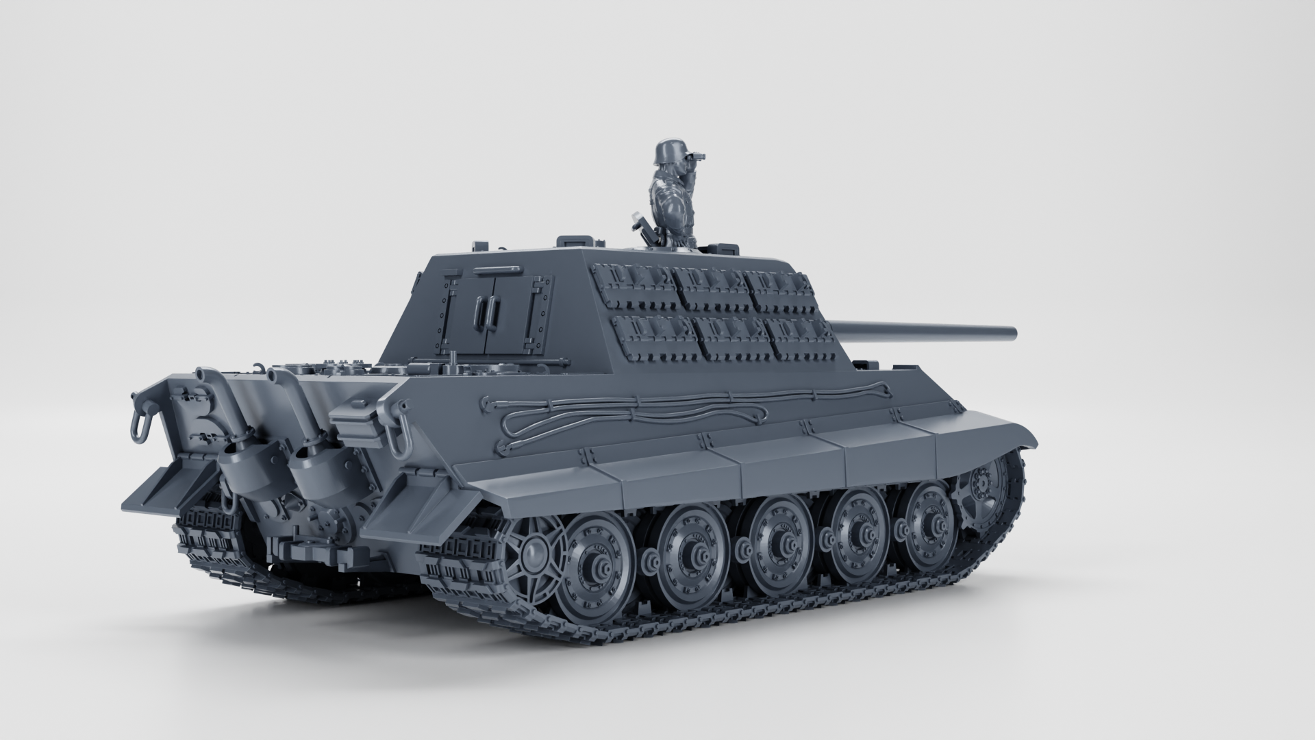 Jagdtiger (Sd.Kfz.186) - Henschel Suspension - WWII - German Army - wargame3d- 28mm Scale