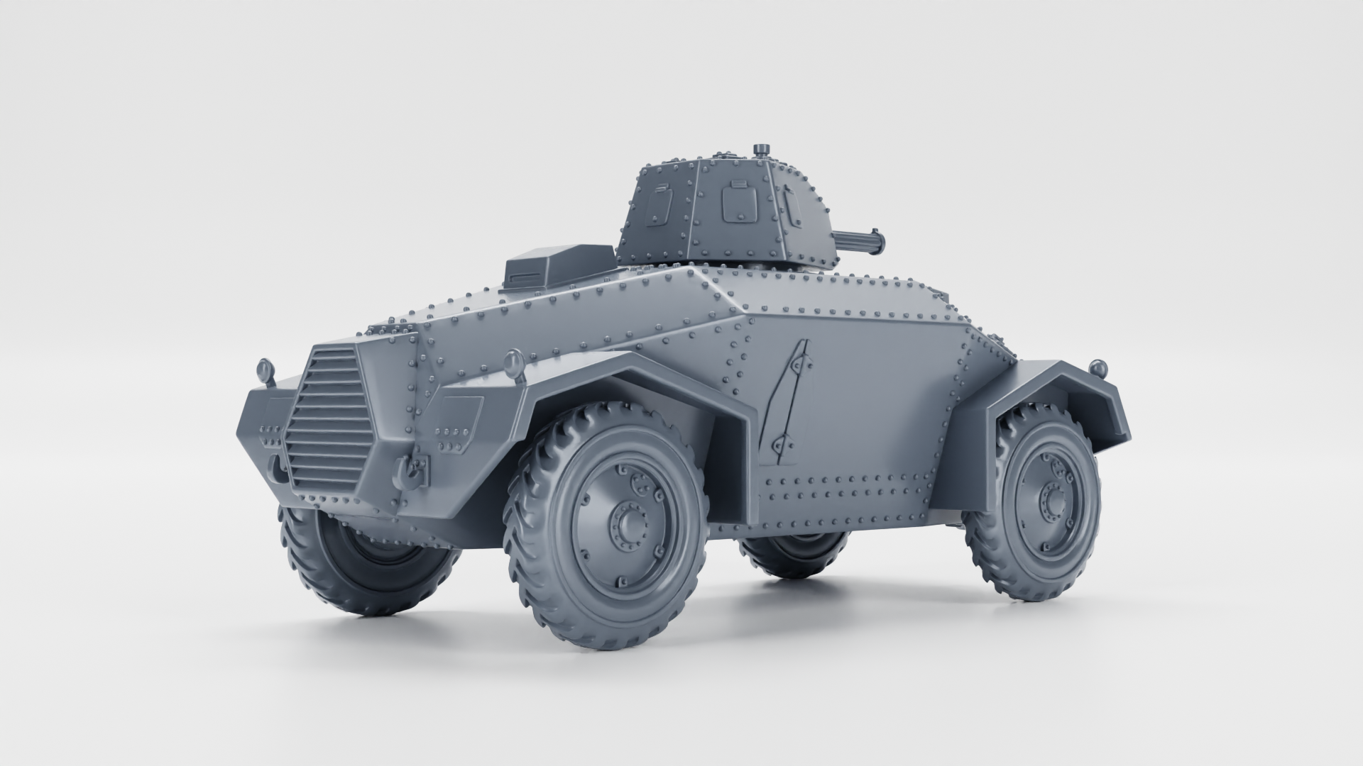 Alvis Straussler AC3D Armored Car - Fighting Vehicles of the East Indies Armies - UK Army - 28mm Scale - wargame3d