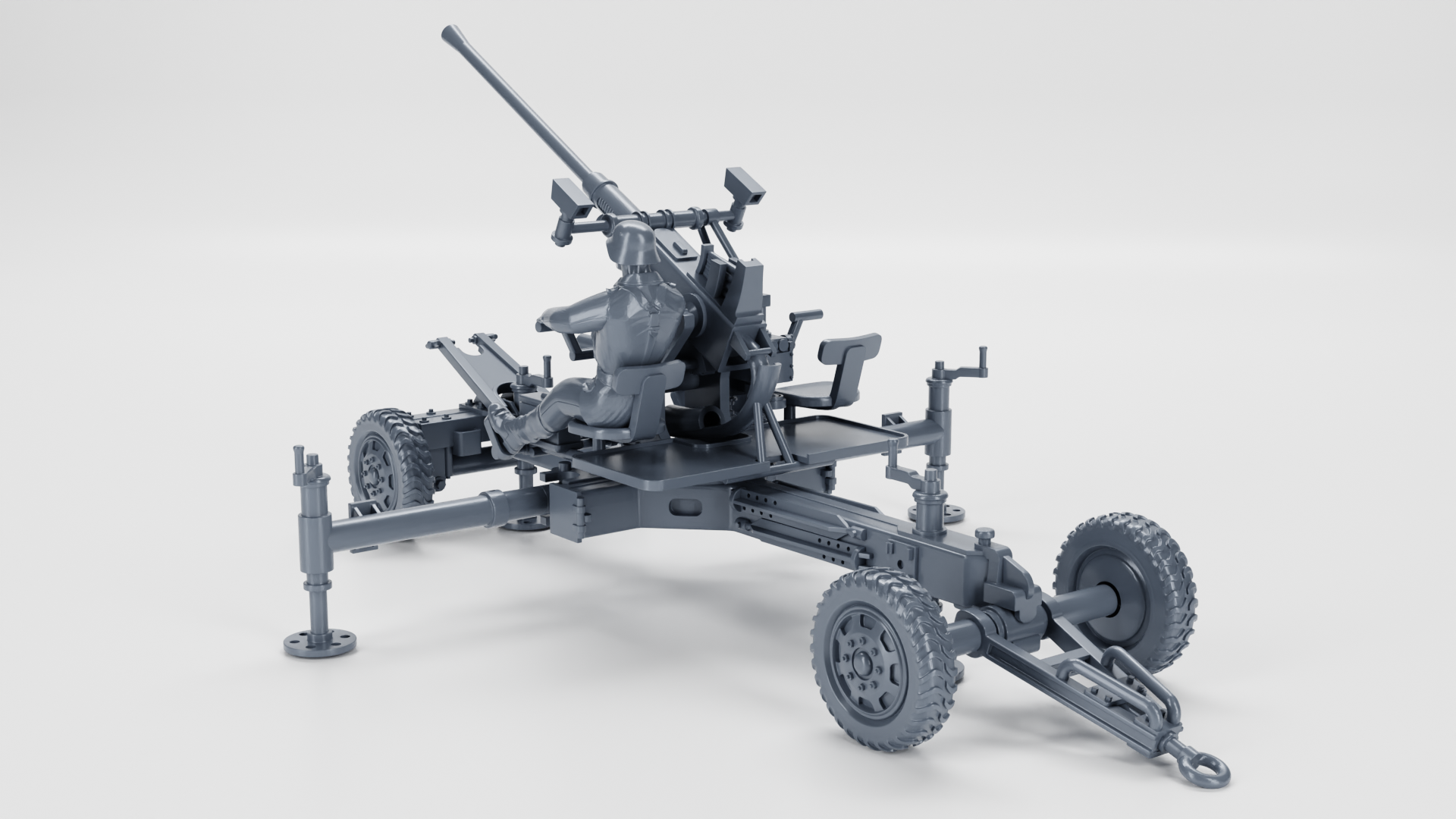 AA gun Bofors 40mm Flak 28 - Other Nations Fighting Vehicles - 28mm Scale - wargame3d