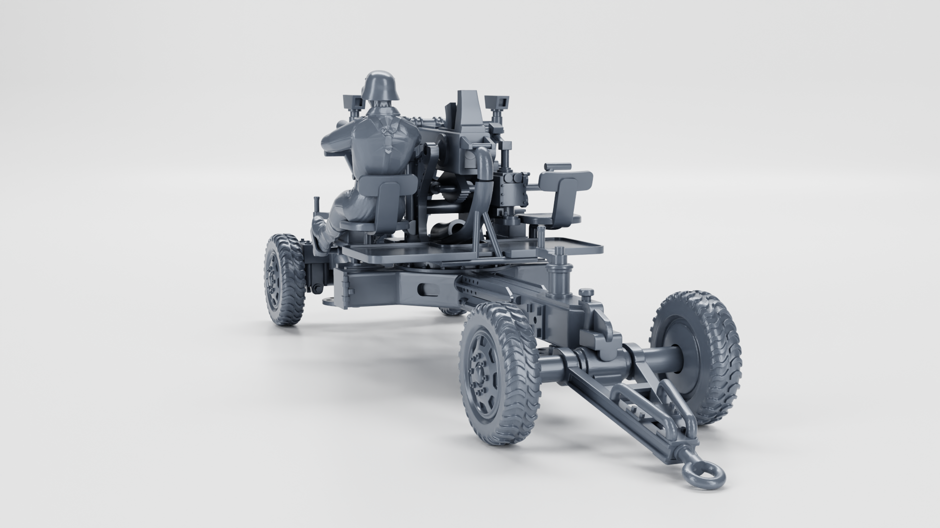 AA gun Bofors 40mm Flak 28 - Other Nations Fighting Vehicles - 28mm Scale - wargame3d