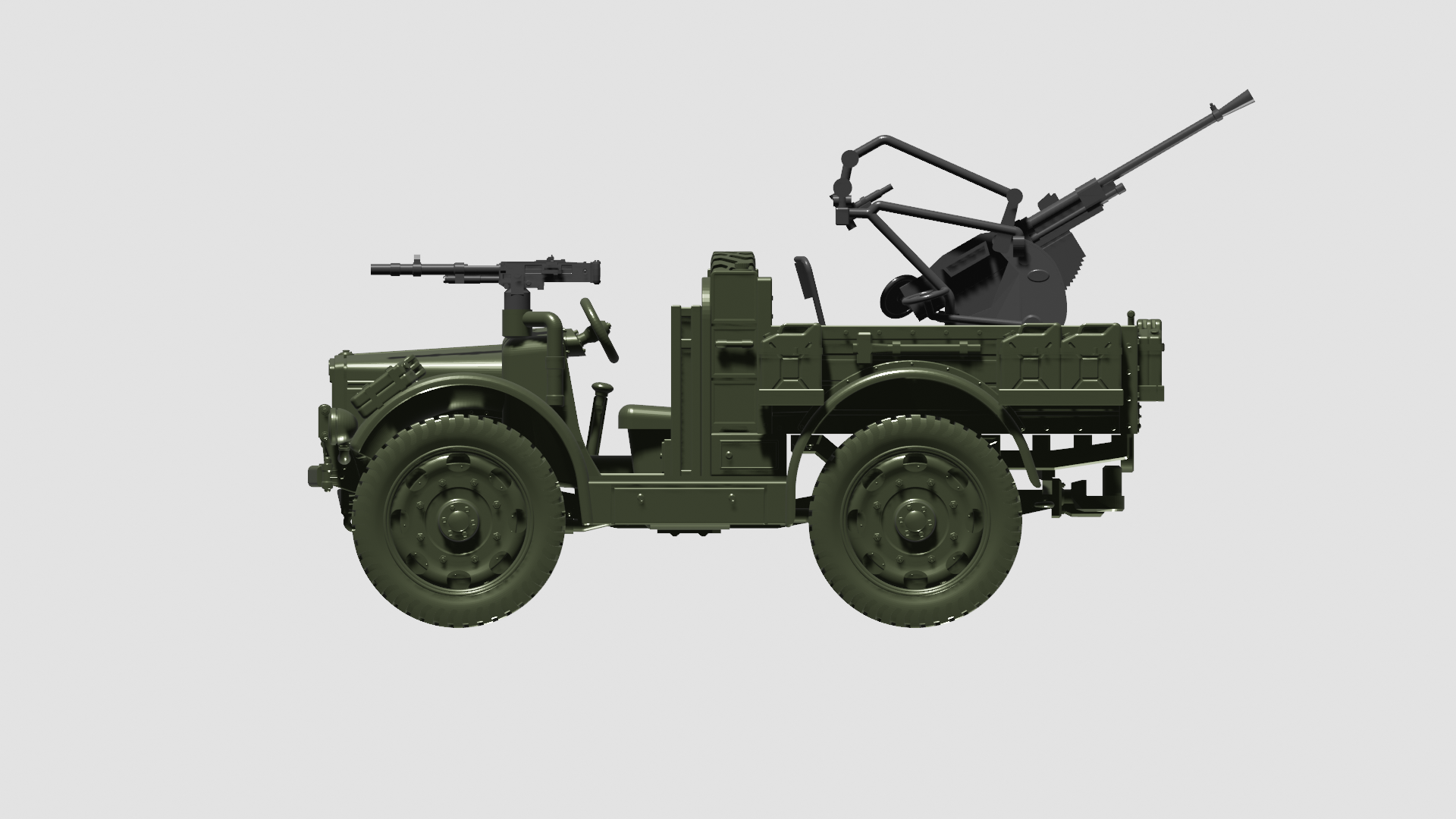 Fiat SPA TL37+ Breda 20-65 mod.35 - Italian Army - 28mm Scale - wargame3d