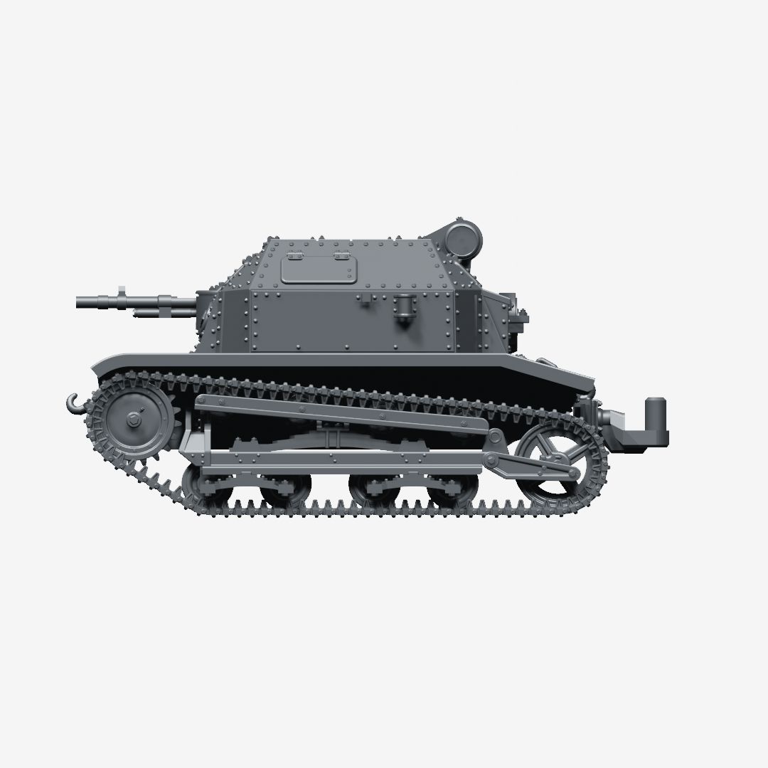 Tankette TK-3 + Trailer - Polish Army - 28mm Scale - wargame3d