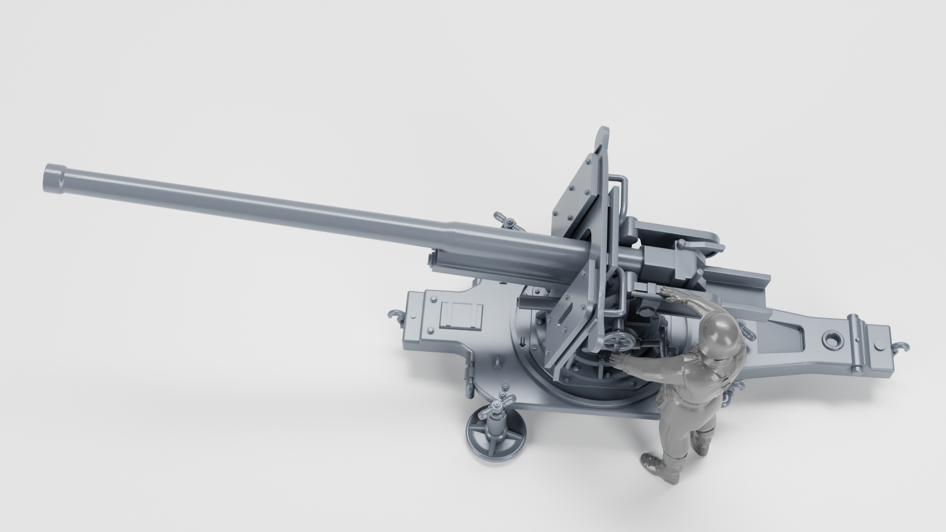 Anti-tank gun 7.62cm PAK 36 - WWII - German Army - wargame3d - 28mm Scale