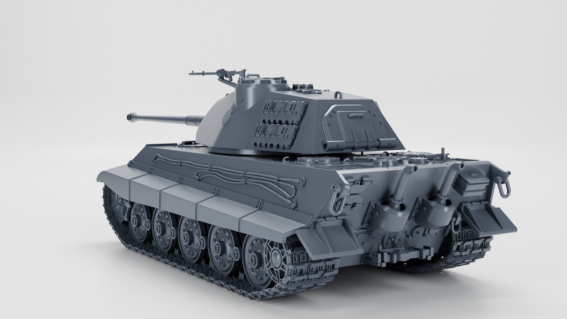 Tiger II Ausf.B - Porsche Turret - WWII - German Army - wargame3d- 28mm Scale
