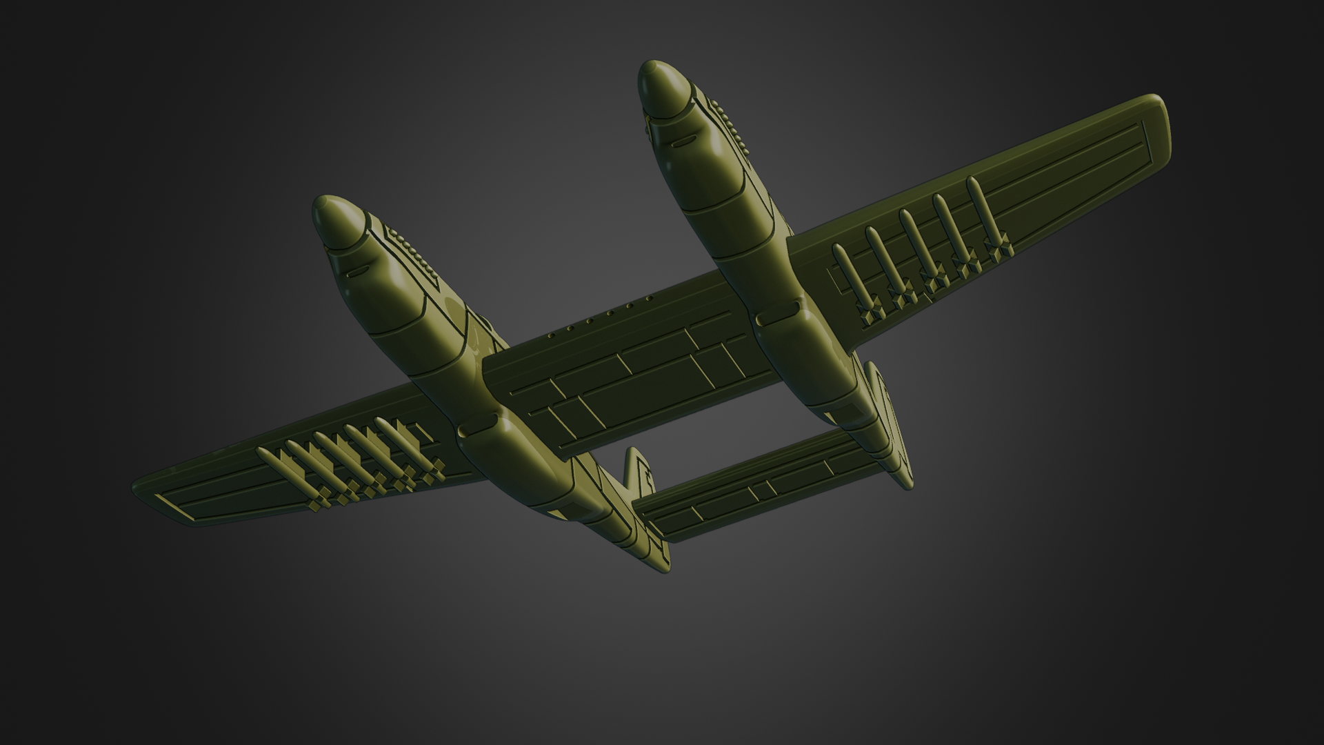 North American F-82 Twin Mustang - Korean War - 1/200 Scale - wargame3d