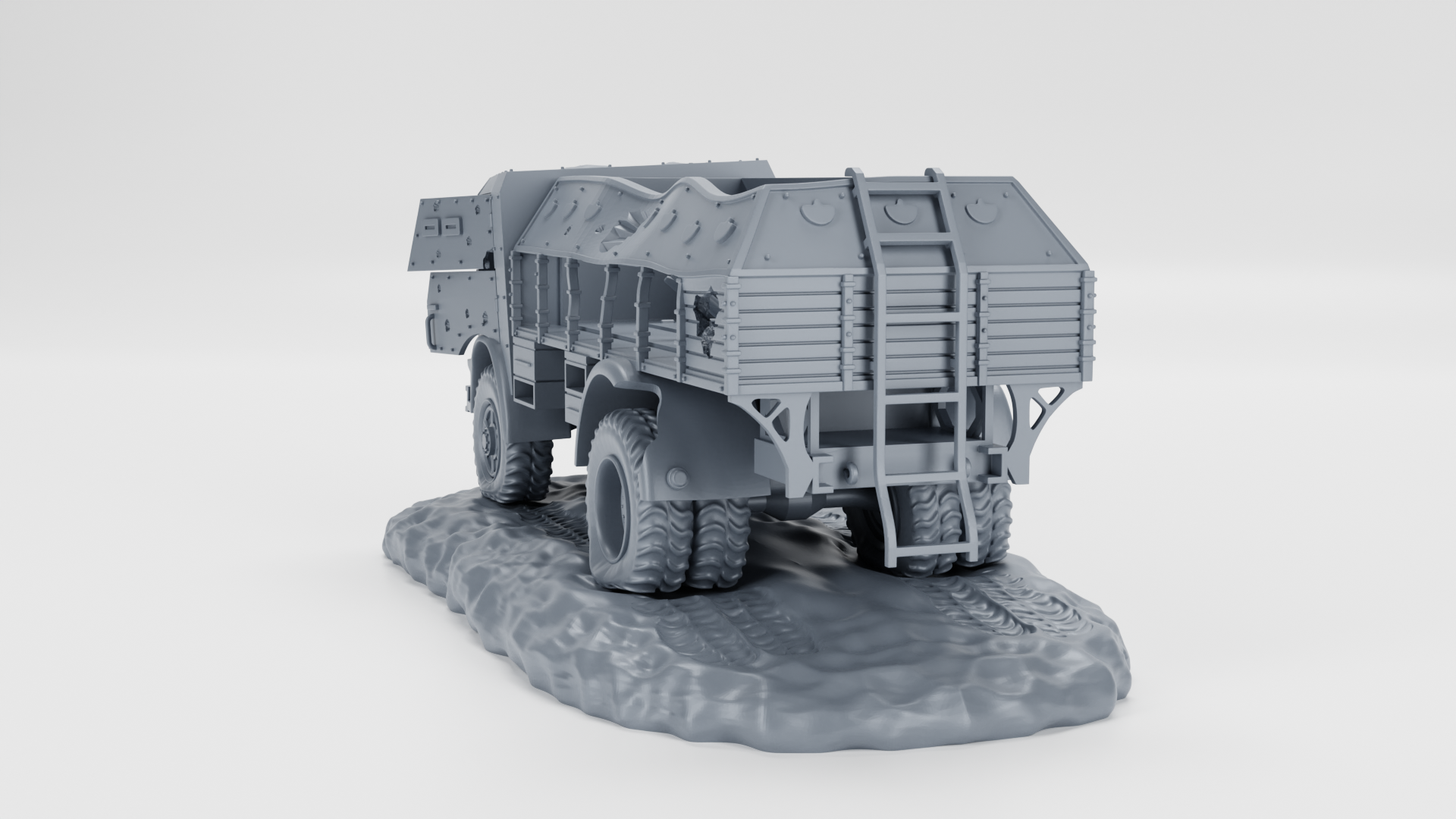 Destroyed - FIAT 665NM Protetto - Italian Army - 28mm Scale - wargame3d