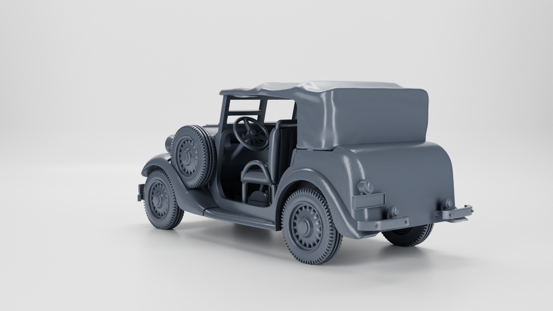 Fiat 508IIIW Lazik Jeep (opened and closed) - Polish Army - 28mm Scale - wargame3d