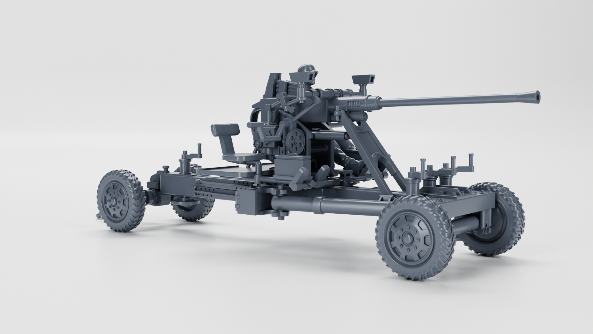 AA gun Bofors 40mm Flak 28 - Other Nations Fighting Vehicles - 28mm Scale - wargame3d