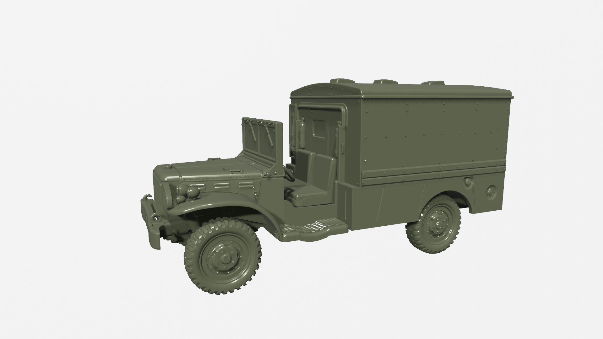 Dodge WC64 Ambulance - US Army - wargame3d - 28mm Scale