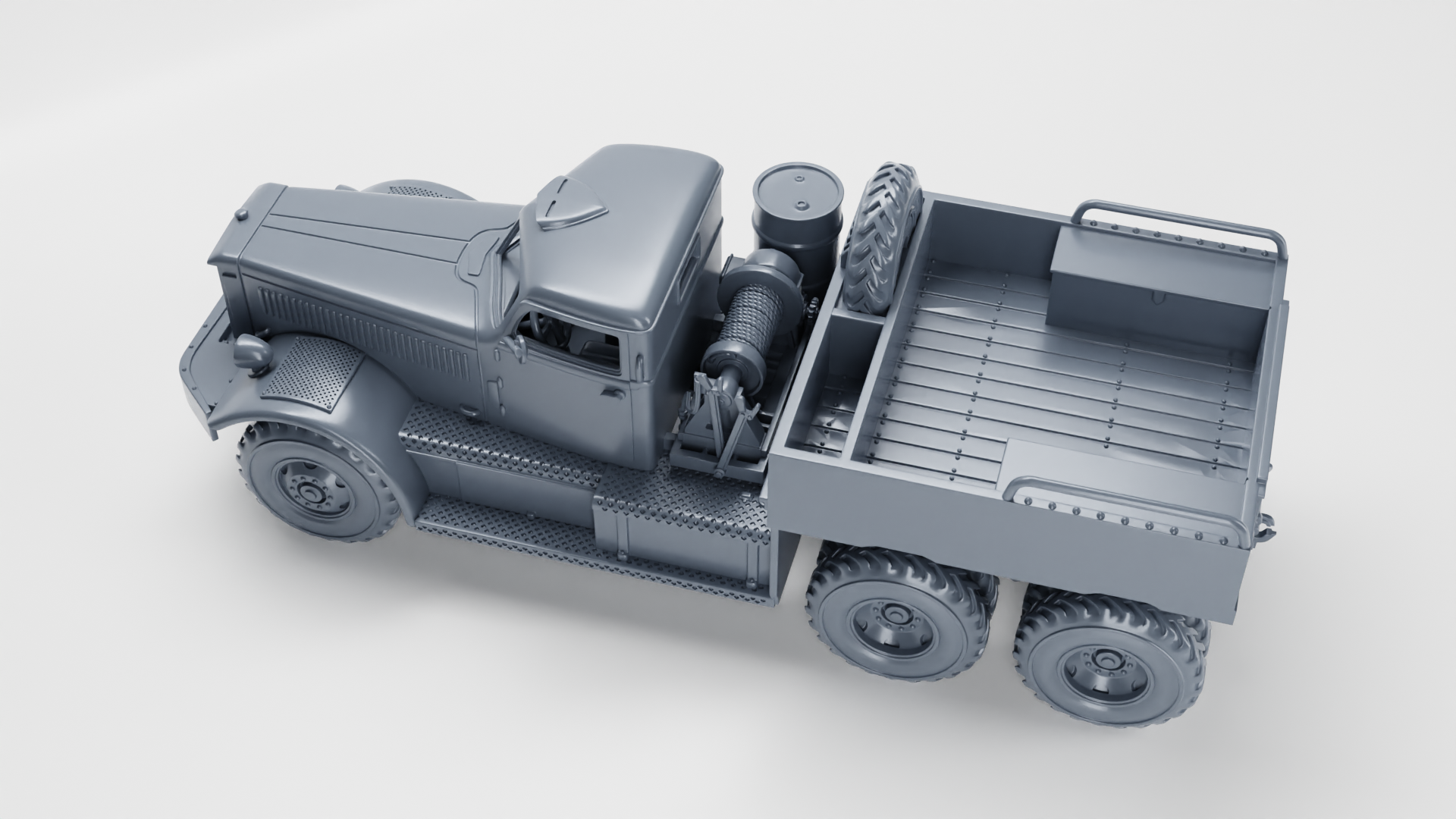 M19 Tank Transporter (US) - HEAVY TRANSPORTERS+TRAILERS of WW2 - US Army - 28mm Scale - Tank - Miniature - wargame3d