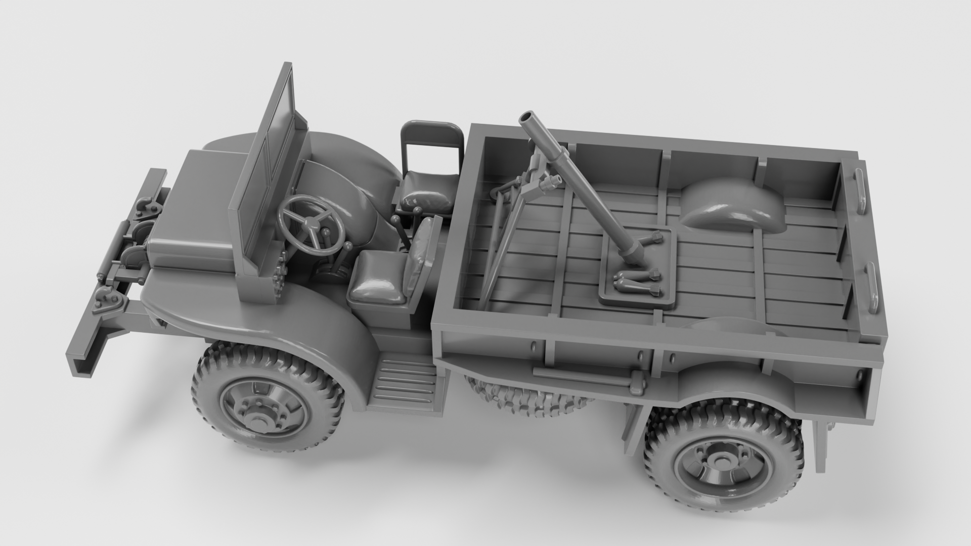 Ford GTB Burma Jeep - US Army - 28mm Scale - wargame3d