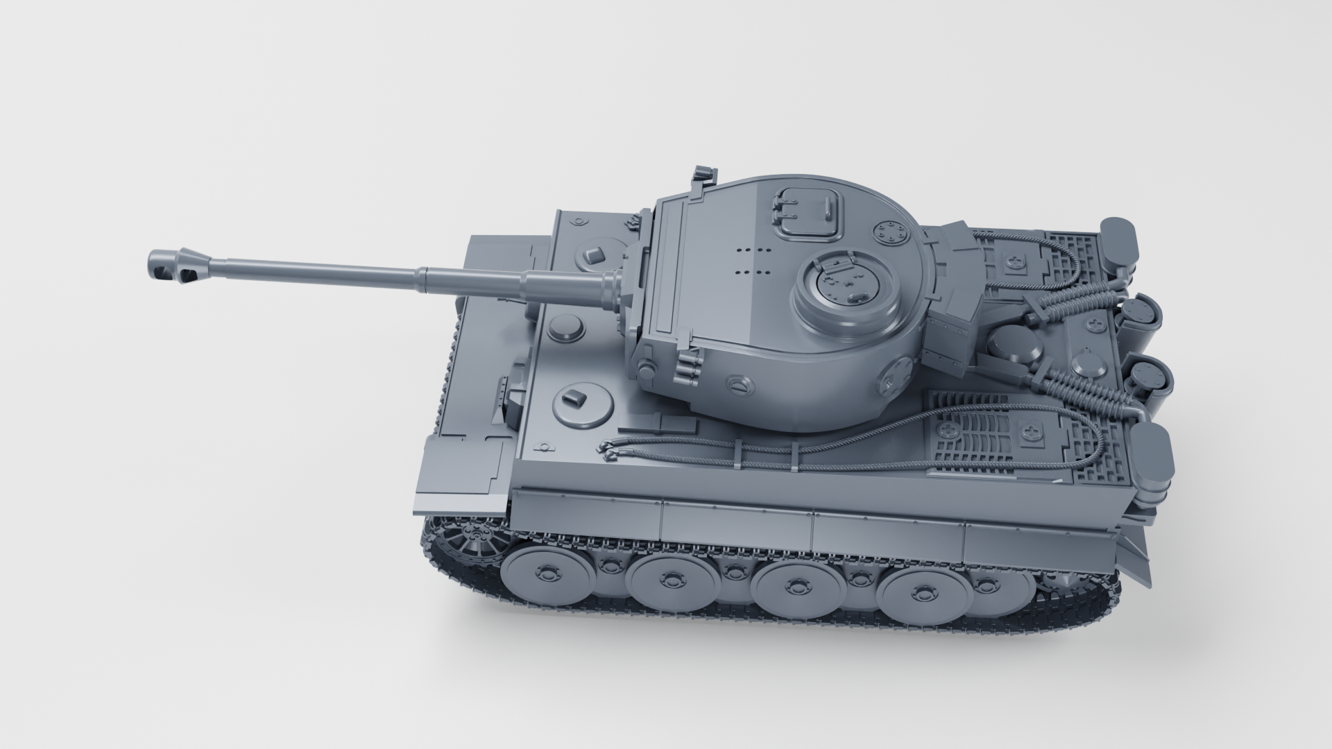 Tiger I Ausf.H (Sd.kfz.181) - WWII - German Army - wargame3d- 28mm Scale