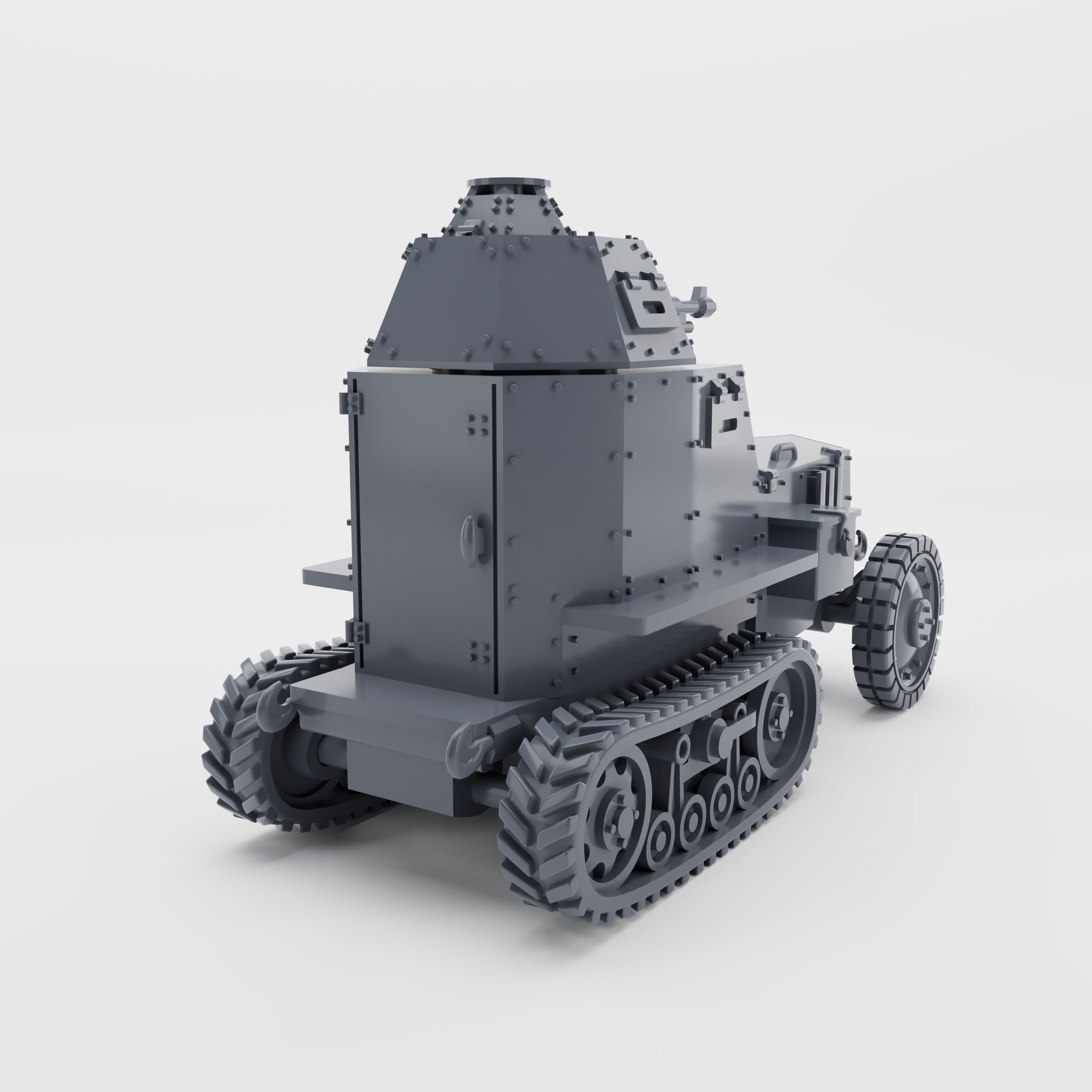 Half-track Wz.28 - Armored car model 28 - Polish Army - 28mm Scale - wargame3d