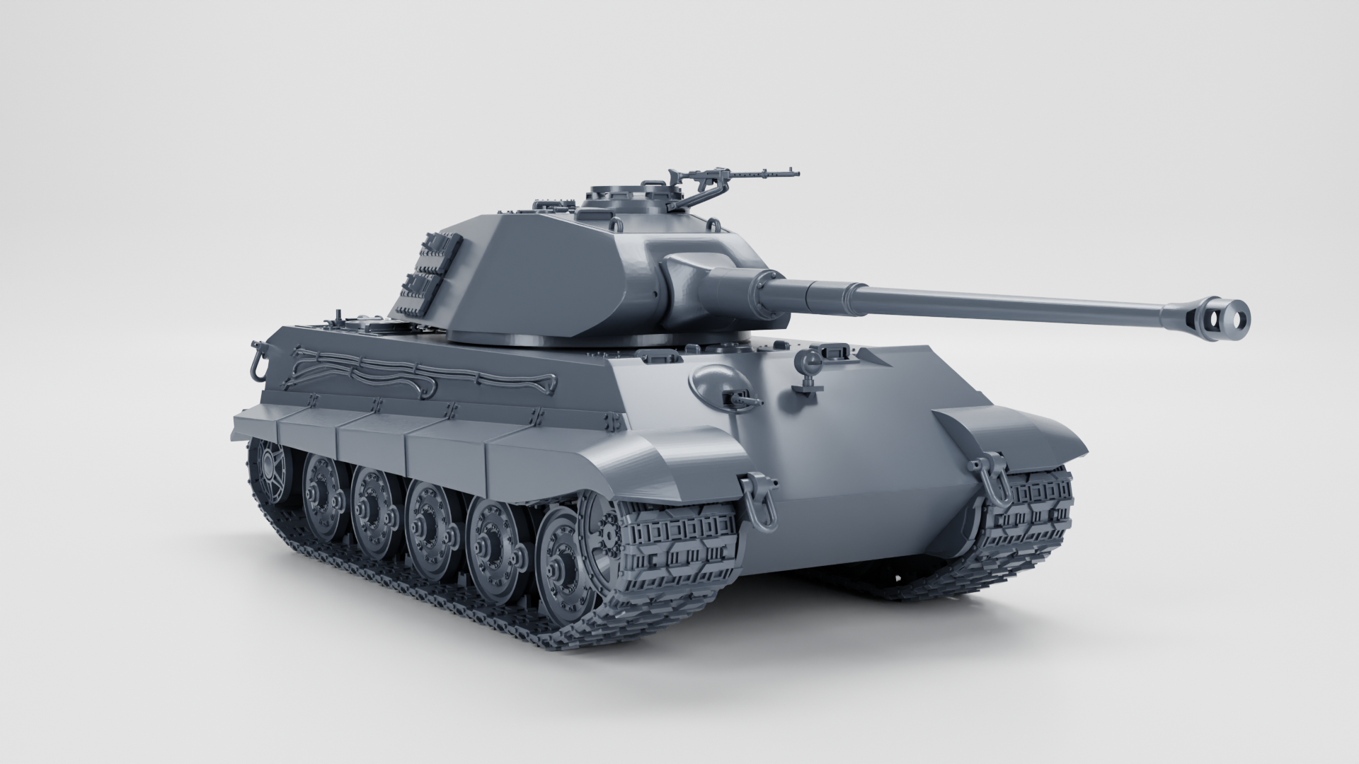 Tiger II Ausf.B - Porsche Turret - WWII - German Army - wargame3d- 28mm Scale