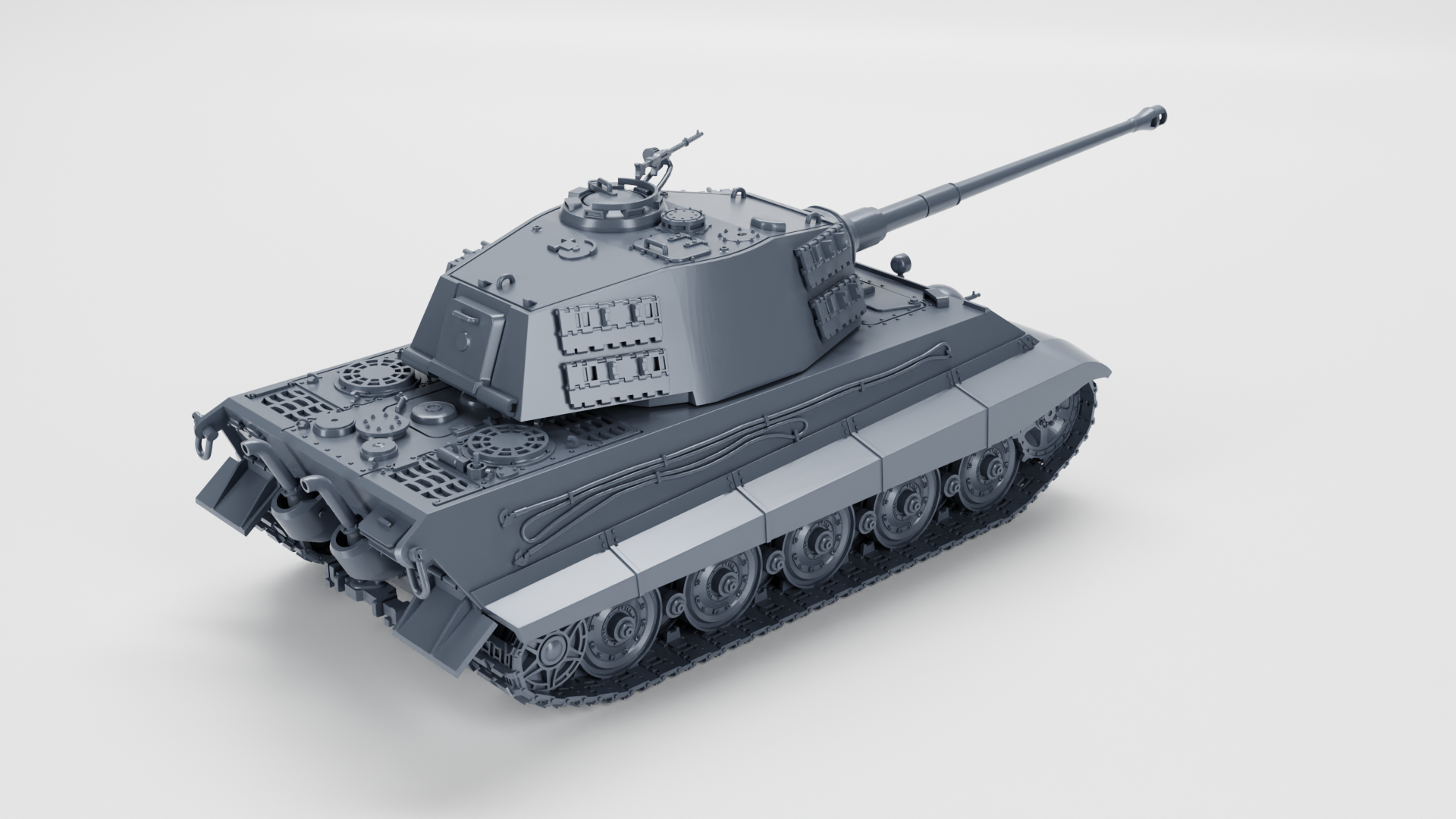 Tiger II Ausf.B - Henschel Turret - WWII - German Army - wargame3d- 28mm Scale