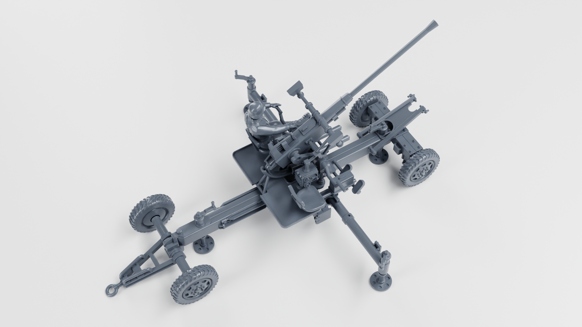 AA gun Bofors 40mm Flak 28 - Other Nations Fighting Vehicles - 28mm Scale - wargame3d
