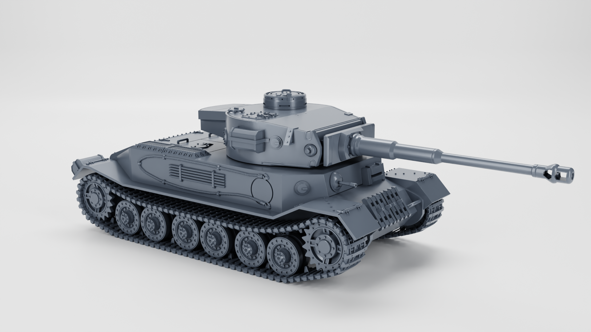 Tiger I - Porsche Tiger - VK 45.01(P) - WWII - German Army - wargame3d- 28mm Scale