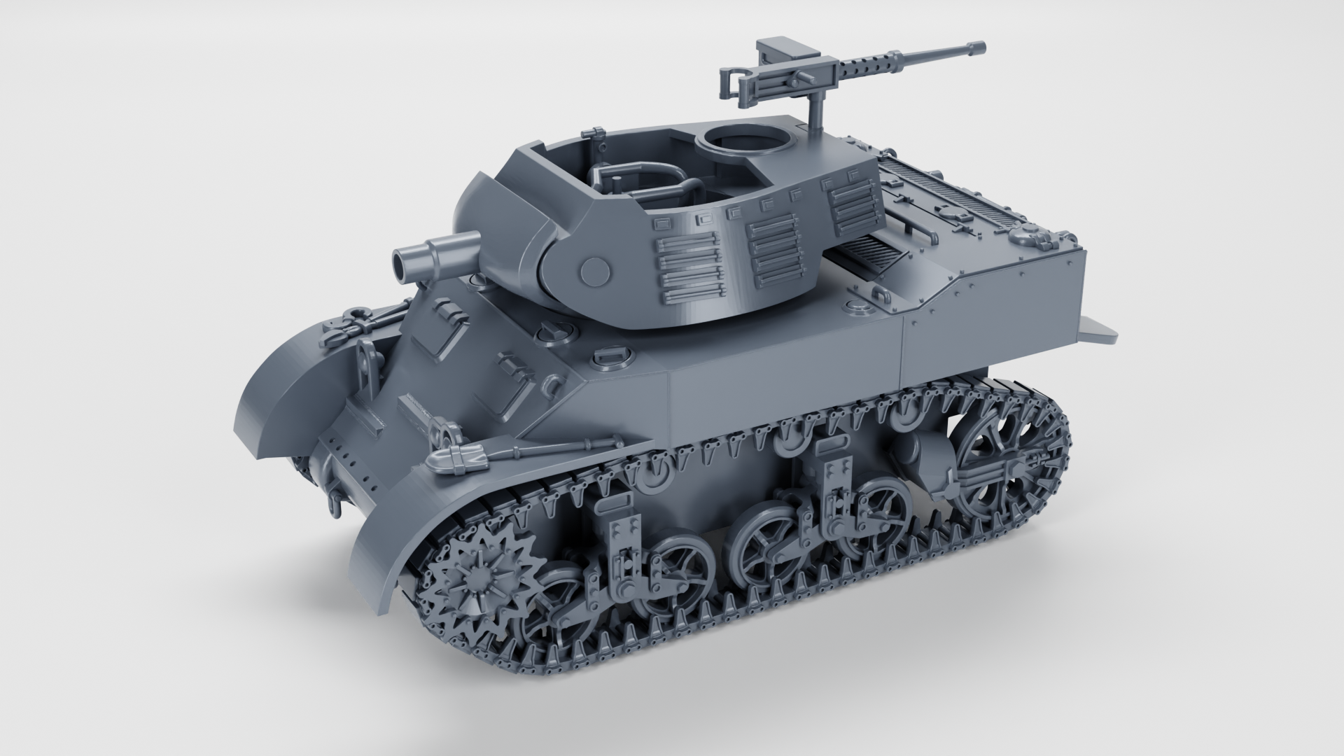 M8 Scott Howitzer Motor Carriage - US Army - 28mm Scale - Tank - Miniature - wargame3d