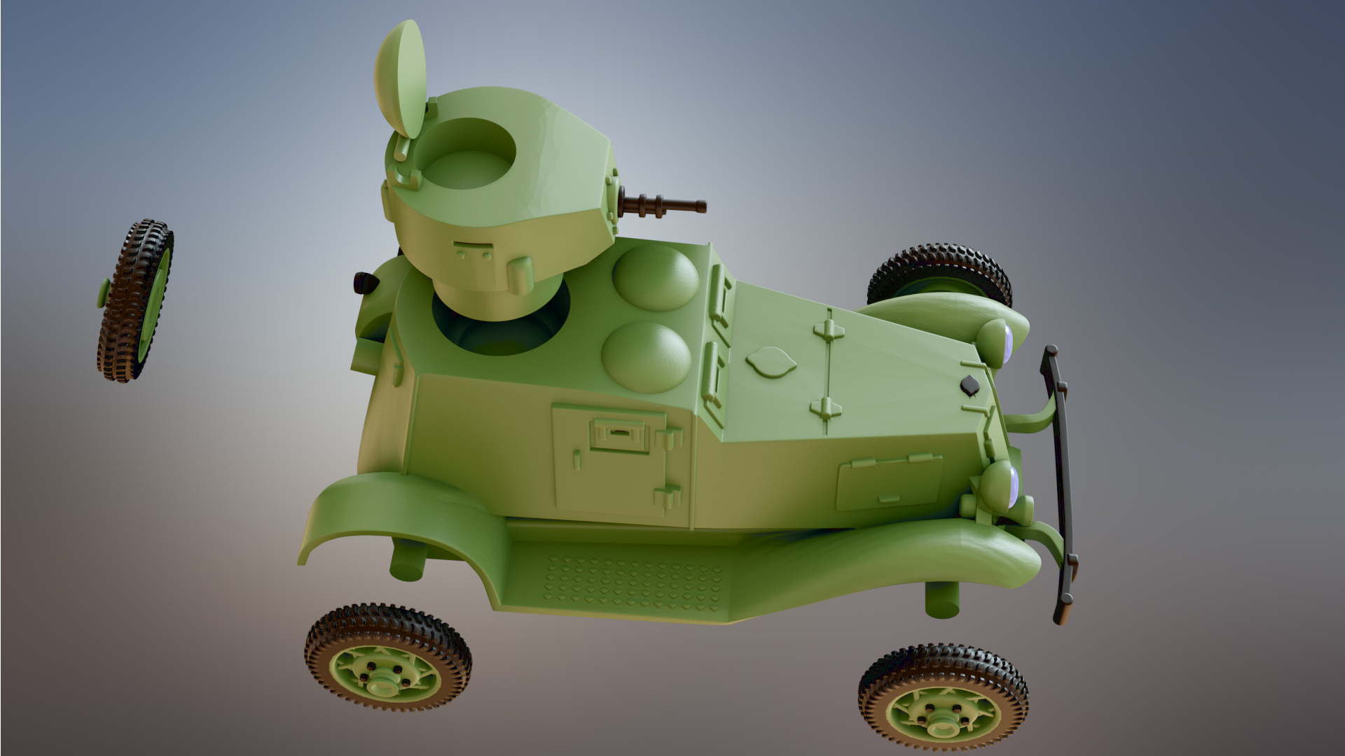 FAI Armored Car - Russian Army - wargame3d- 28mm Scale