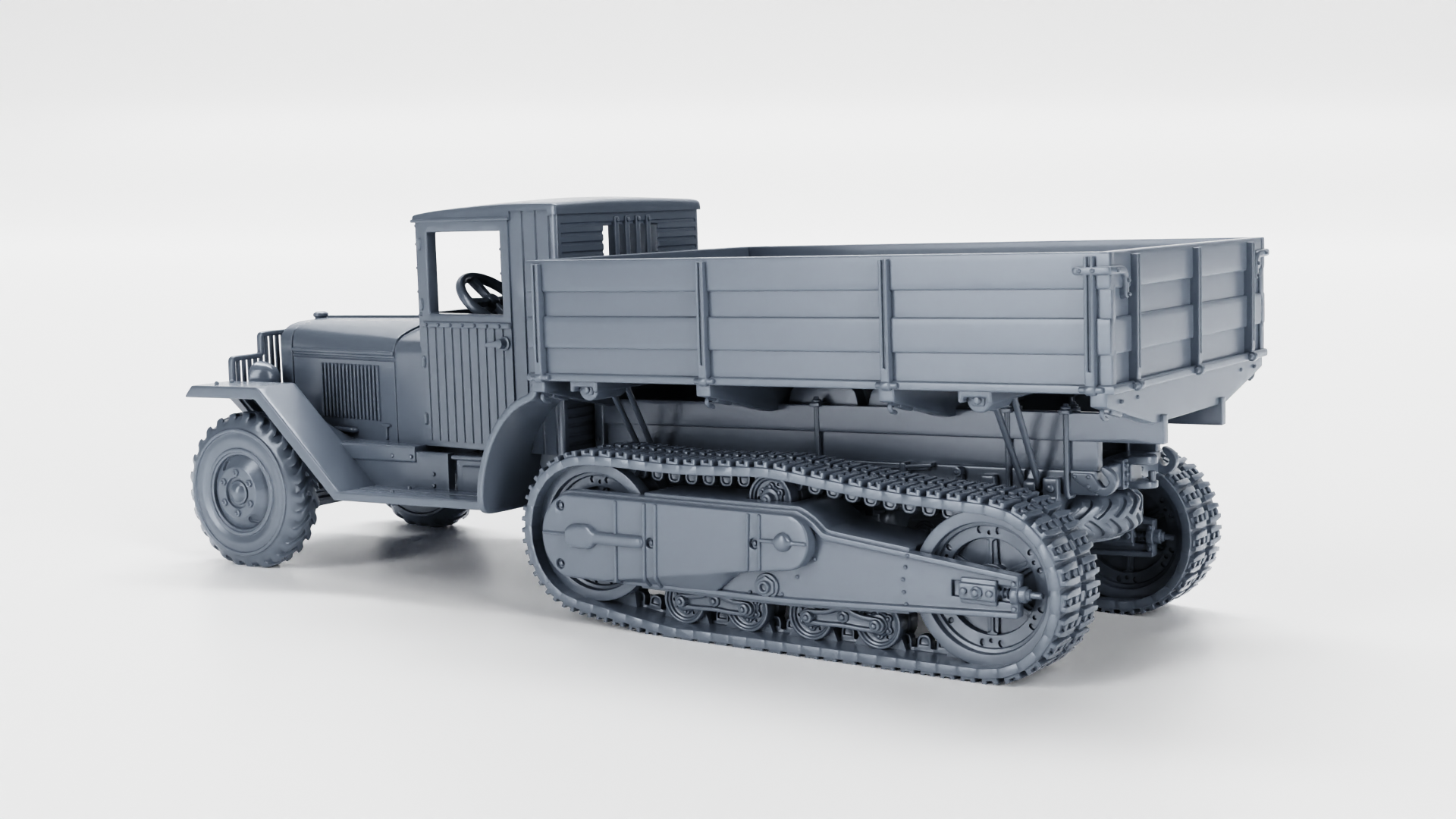 ZIS-42 half-track (USSR) - Heavy Transporter - WW2 - Russian Army - wargame3d - 28mm Scale