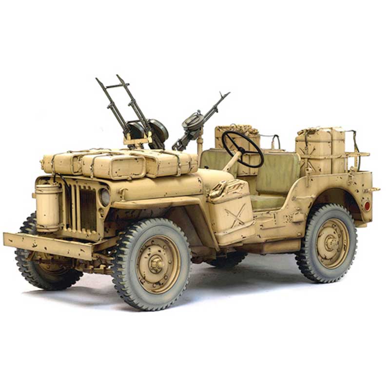 Jeep SAS North Africa - UK Army - 28mm Scale - wargame3d