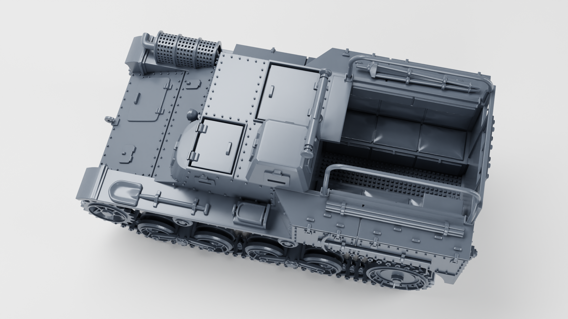 Type 100 Te-Re artillery observation tankette - Japanese Army - 28mm Scale - wargame3d