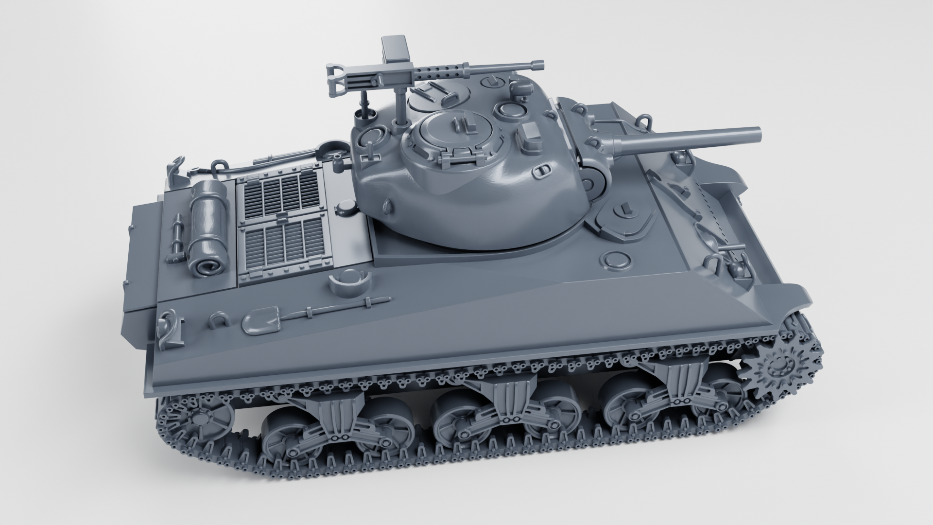 Sherman M4A3 105-76mm (howitzer version) - US Army - 28mm Scale - Tank - Miniature - wargame3d
