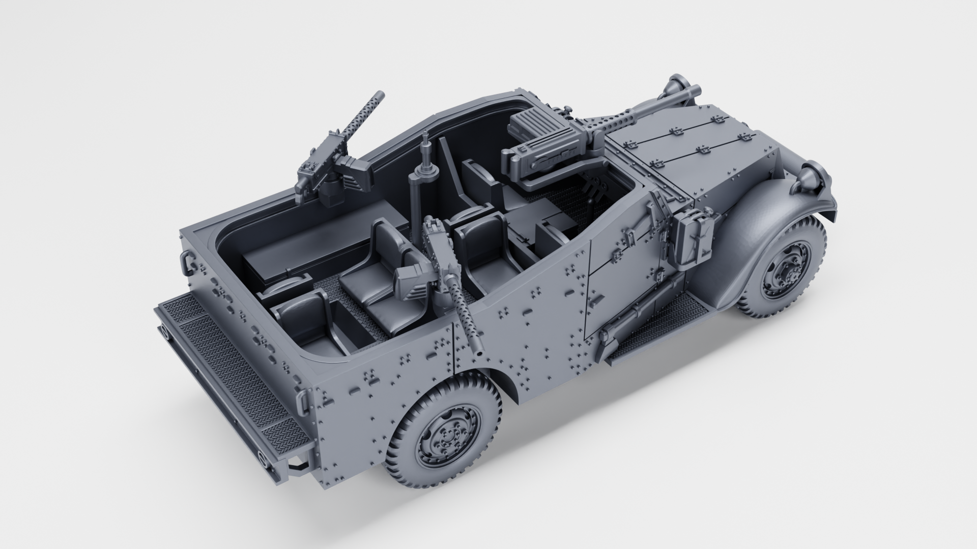 M3A1 Scout Car - White car (US) - Fighting Vehicles of the East Indies Armies - UK Army - 28mm Scale - wargame3d