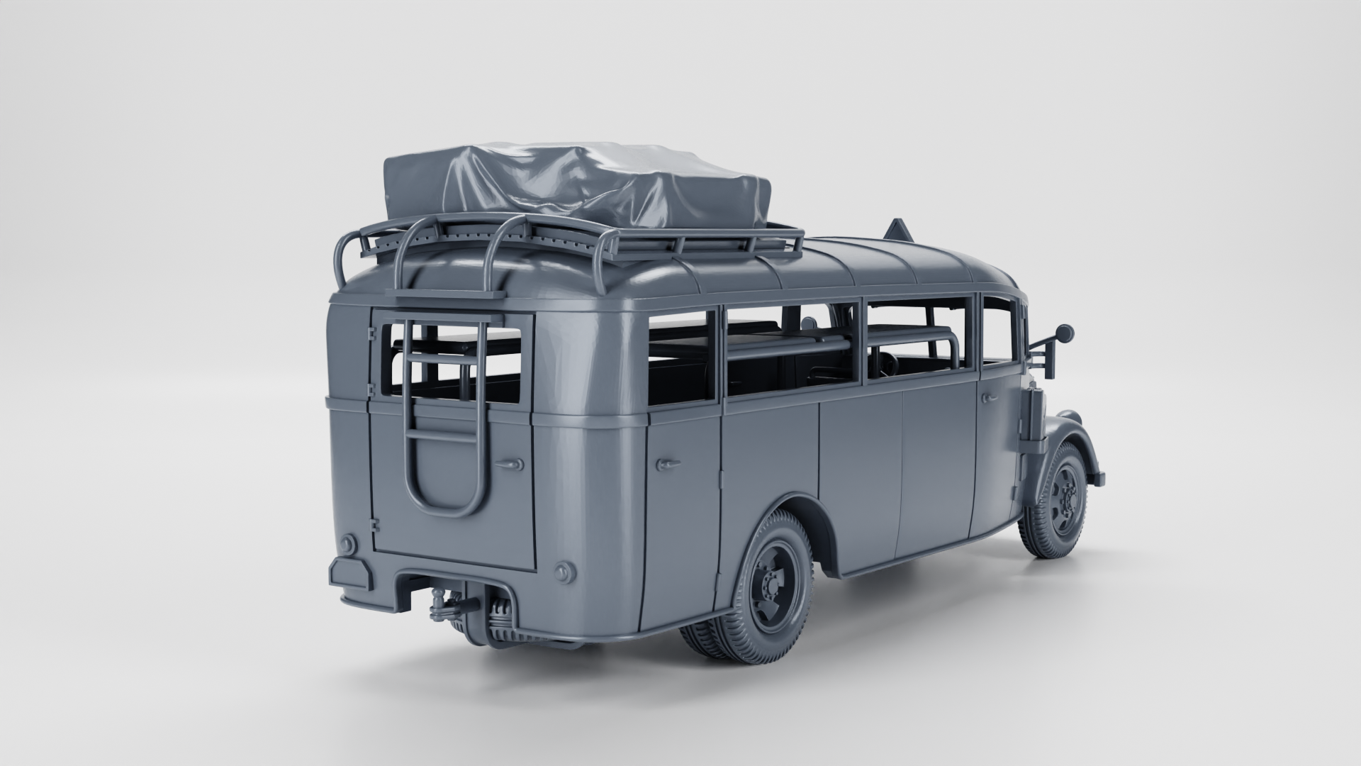 Opel Blitz Ambulance Bus (3.6S Omnibus) - Germany - wargame3d - 28mm Scale