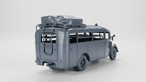Opel Blitz Ambulance Bus (3.6S Omnibus) - Germany - Bolt Action - wargame3d - 28mm Scale