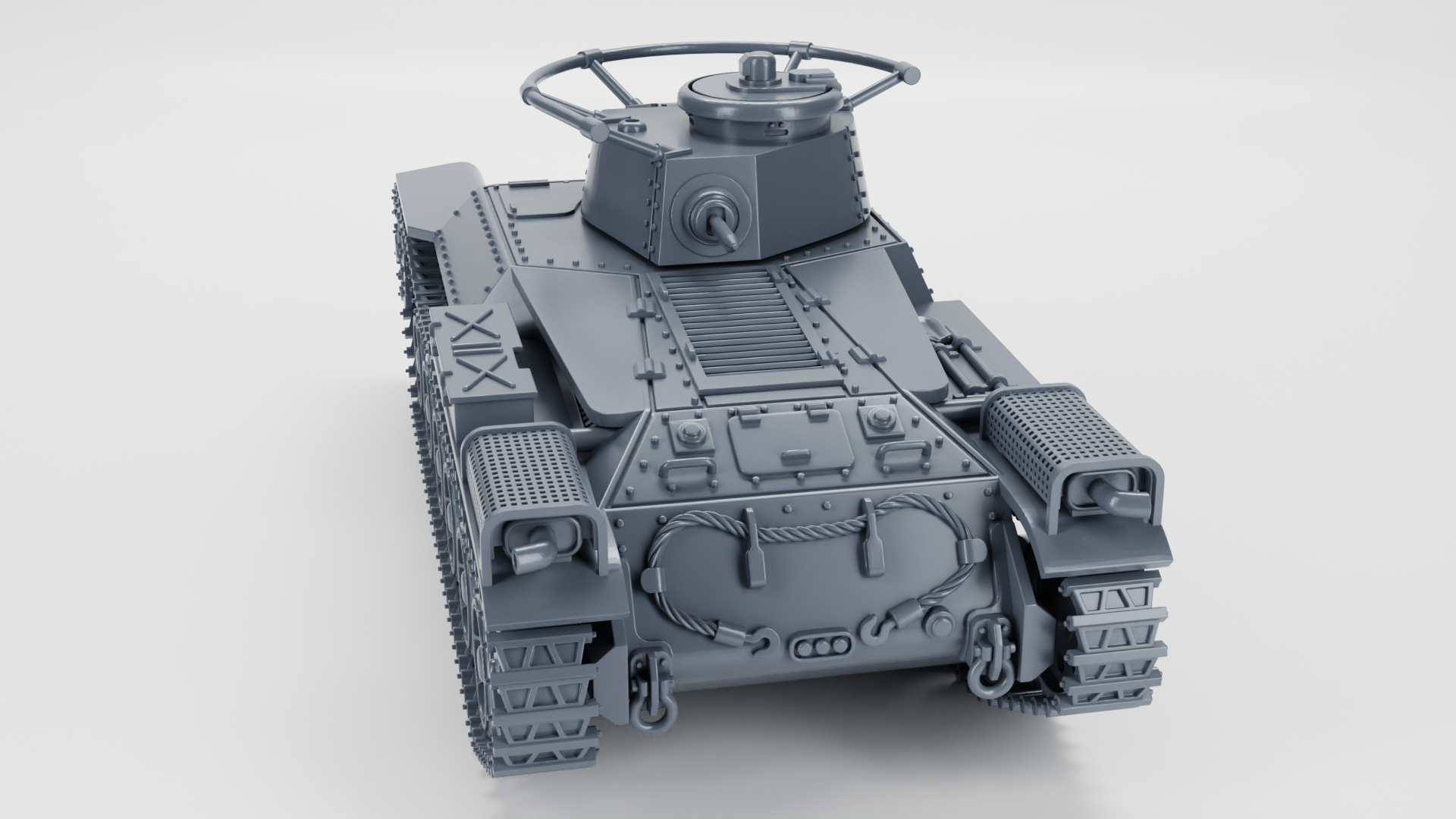 Type 97 Chi-Ha + Shi-Ki Command Tank - Japanese Army - 28mm Scale - wargame3d