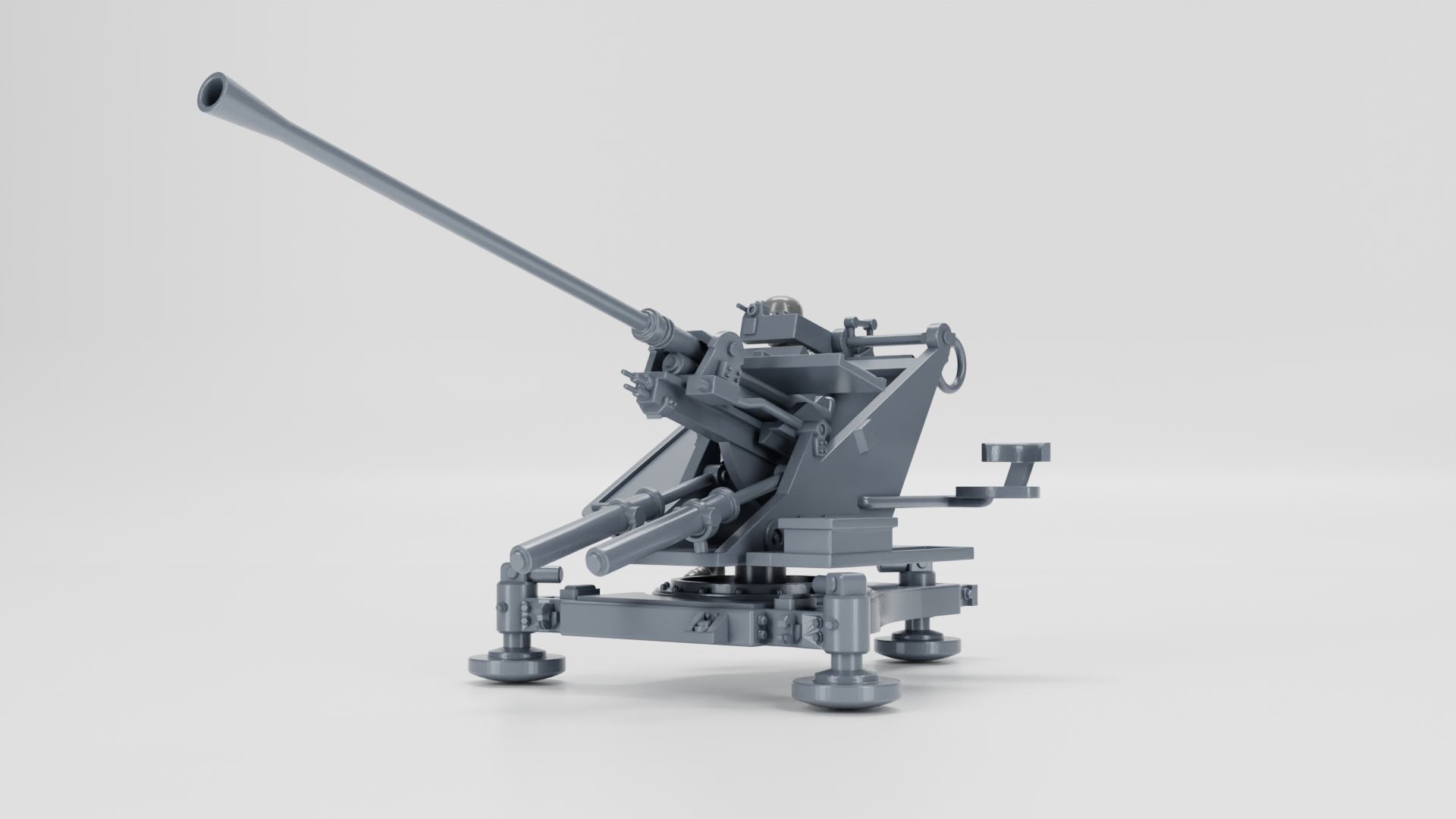 Anti-aircraft gun 37mm Flak 36+Gunner - WWII - German Army - wargame3d- 28mm Scale