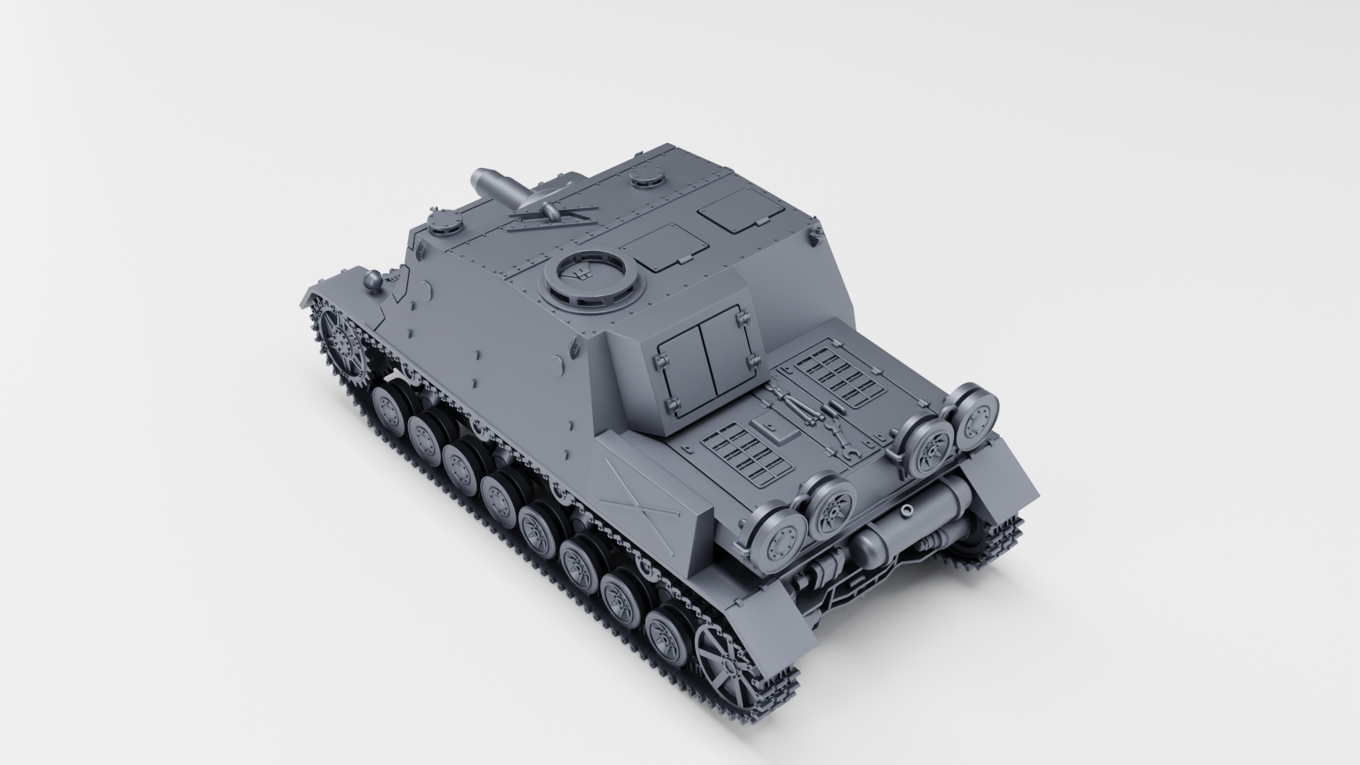 Sturmpanzer IV “Brummbar” (late) + Zimmerit - German Sturmpanzer - WWII - German Army - wargame3d - 28mm Scale
