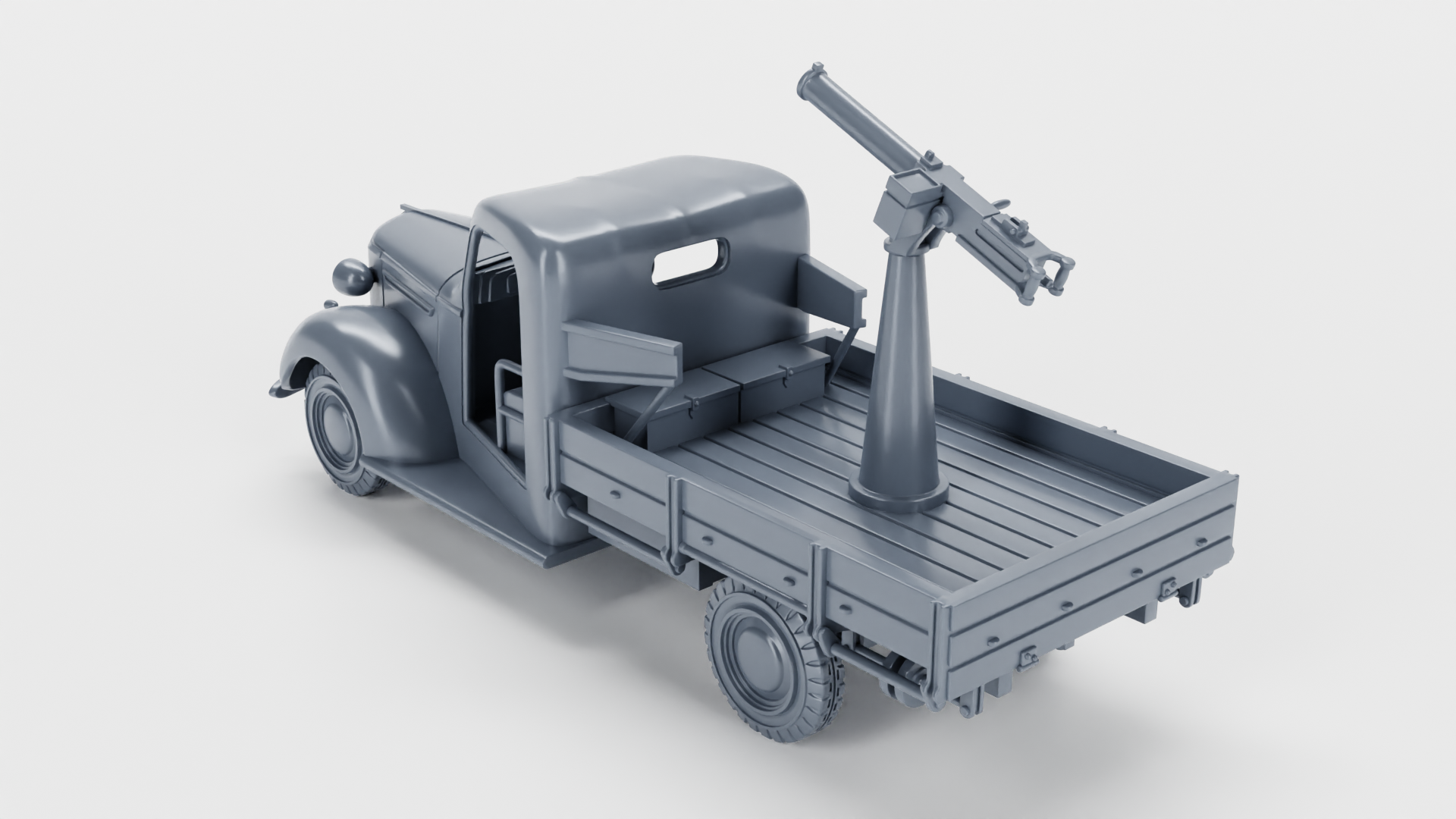 Chevrolet 1 ½ Ton Truck with a Browning .50 AA MG - Fighting Vehicles of the East Indies Armies - UK Army - 28mm Scale - wargame3d