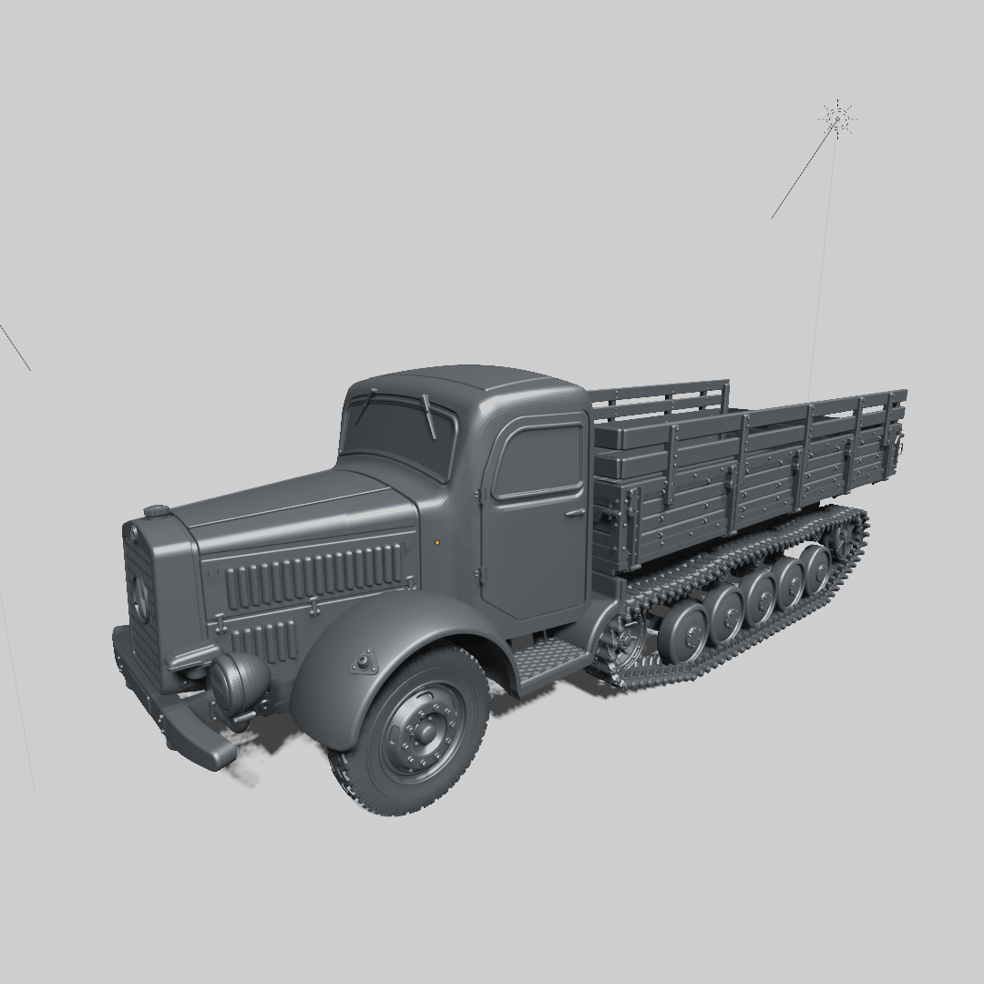 Mercedes-Benz L4500R Maultier - WWII - German Army - wargame3d - 28mm Scale