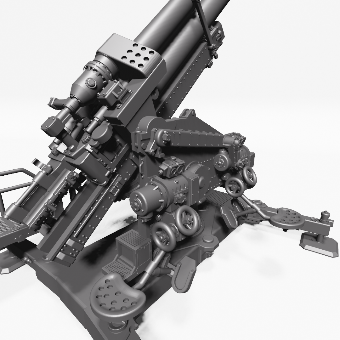 AA gun 12.8cm FlaK 40 - WWII - German Army - wargame3d- 28mm Scale