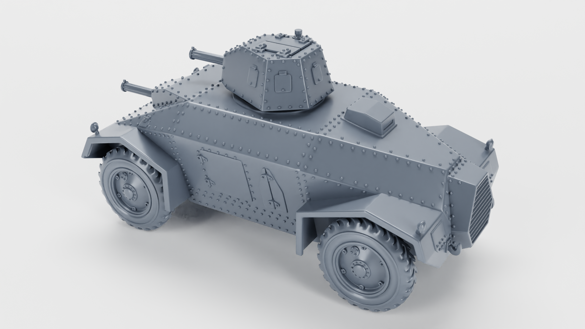 Alvis Straussler AC3D Armored Car - Fighting Vehicles of the East Indies Armies - UK Army - 28mm Scale - wargame3d