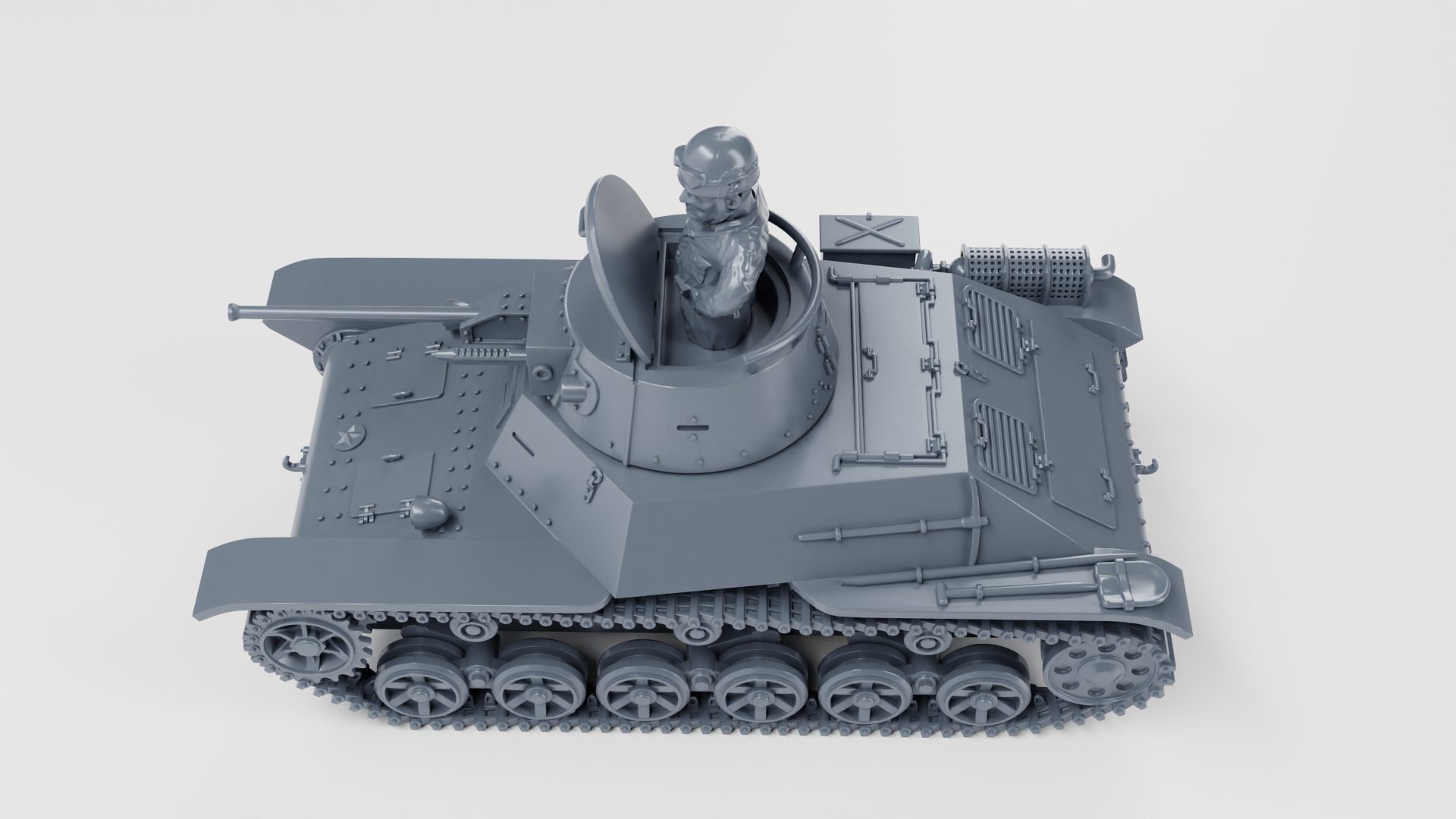 Type 2 Ke-To Light Tank - Japanese Army - 28mm Scale - wargame3d