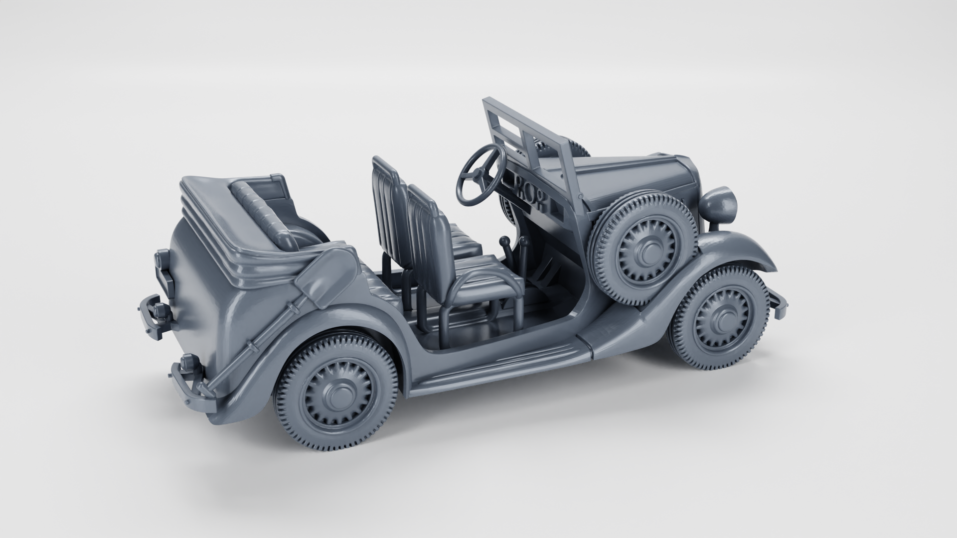 Fiat 508IIIW Lazik Jeep (opened and closed) - Polish Army - 28mm Scale - wargame3d