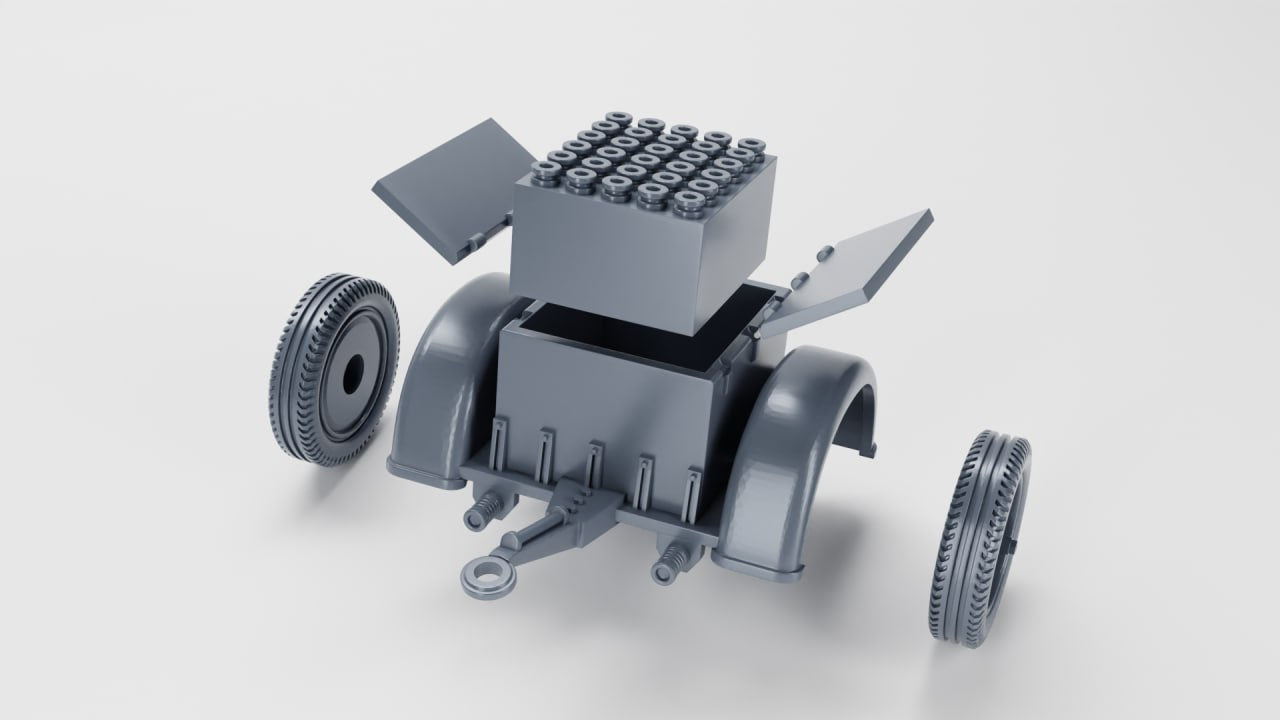 Sd.Anh.32 ammunition trailer for Opel Blitz models - Germany - wargame3d - 28mm Scale