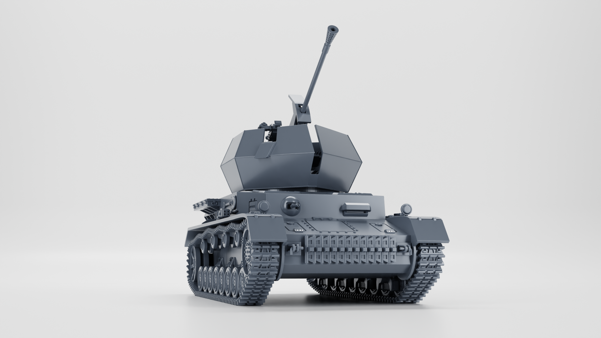 Flakpanzer IV “Ostwind” (3.7cm Flak 43) - WWII - German Army - wargame3d- 28mm Scale