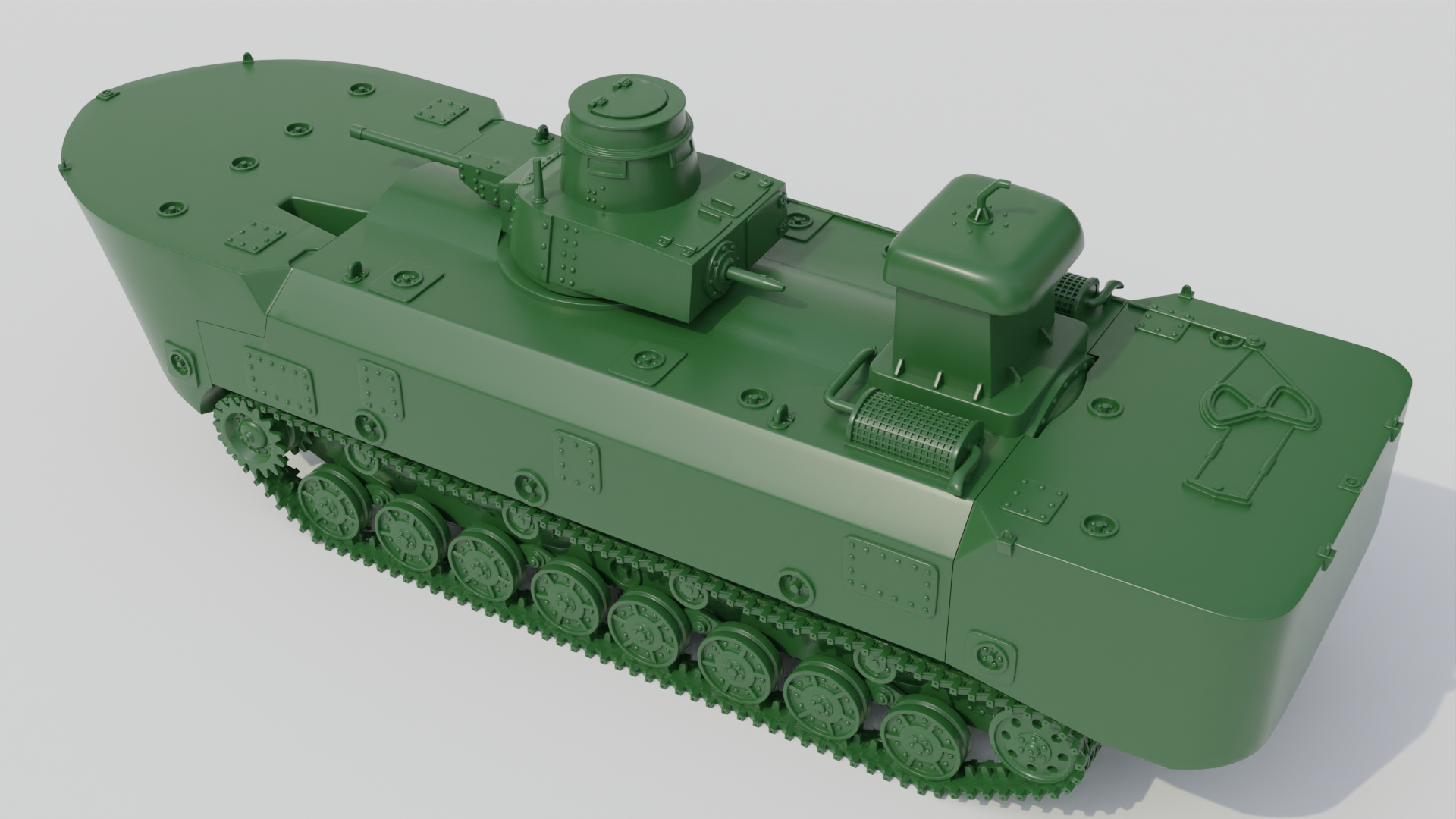 Type 3 Ka-Chi Amphibious Medium Tank - Japanese Army - 28mm Scale - wargame3d