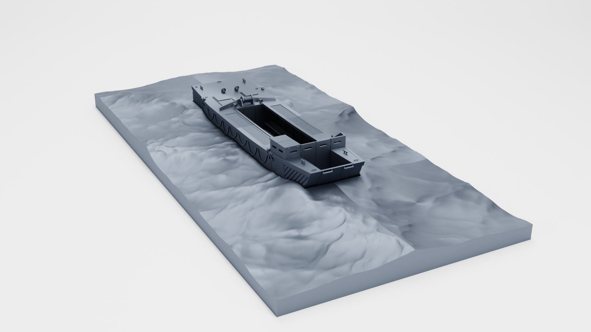 Landing Craft Assault (LCA) - Juno Beach - UK Army - 28mm Scale - wargame3d