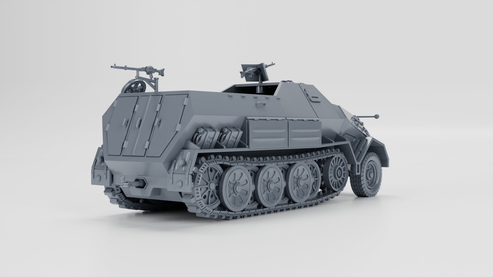 Sd.Kfz.8 DB10 Gepanzerte 12t - German Army - 28mm Scale - wargame3d